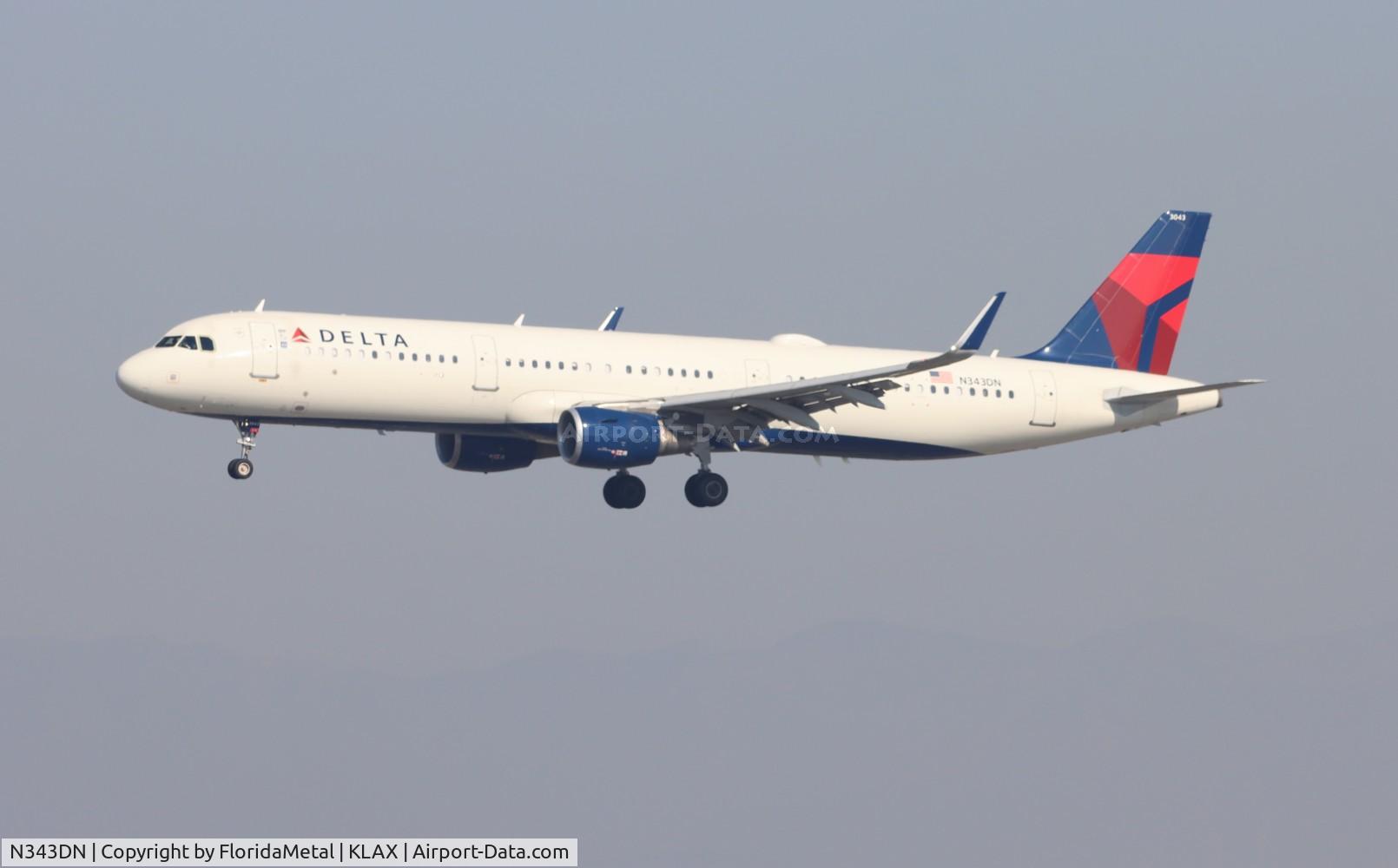 N343DN, 2018 Airbus A321-211 C/N 8200, DAL A321 zx bna-lax