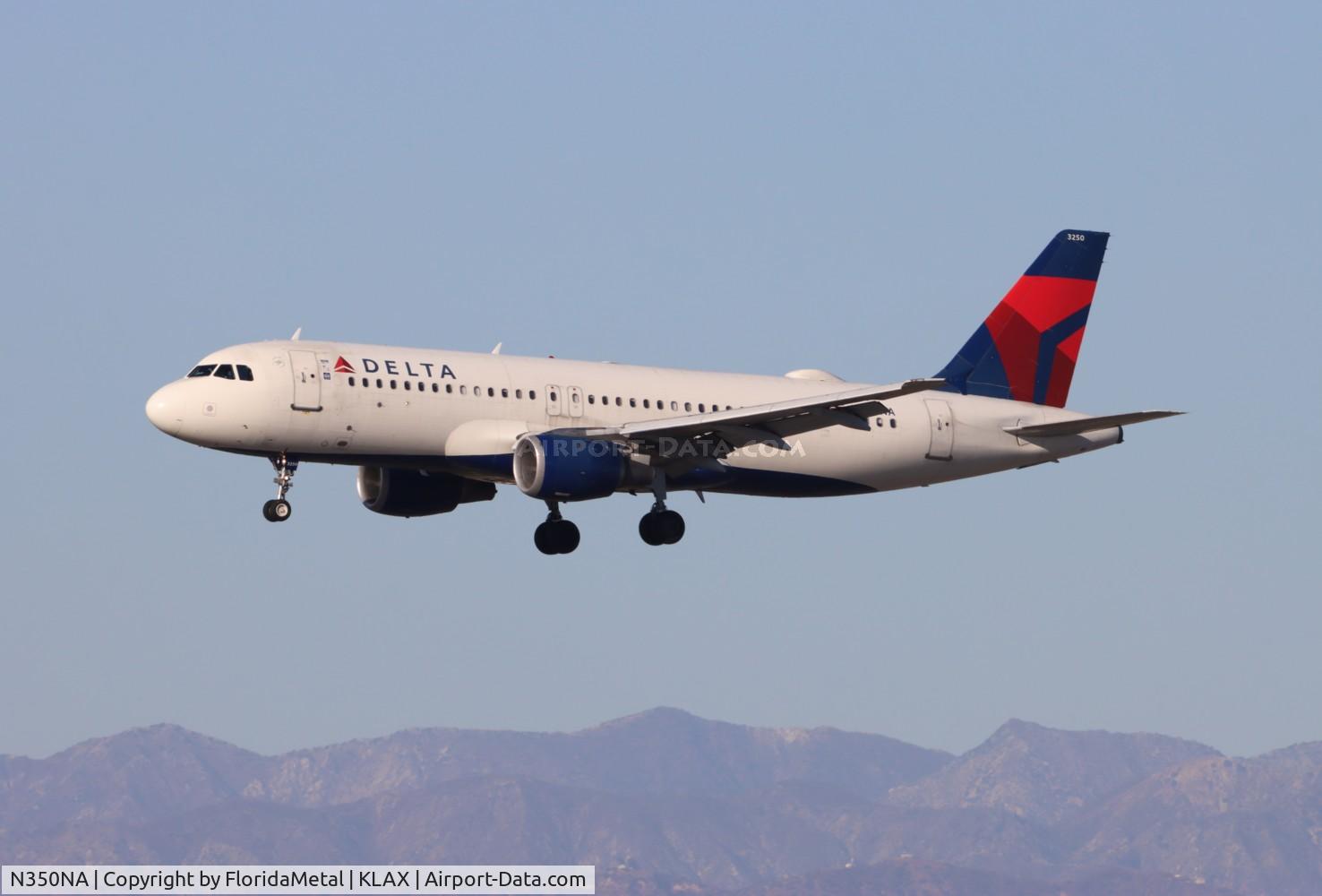 N350NA, 1993 Airbus A320-212 C/N 418, DAL A320 zx pdx-lax