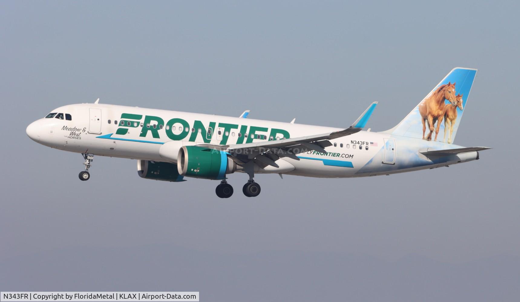 N343FR, 2018 Airbus A320-251N C/N 8580, FFT A32N Meadow and West zx dfw-lax