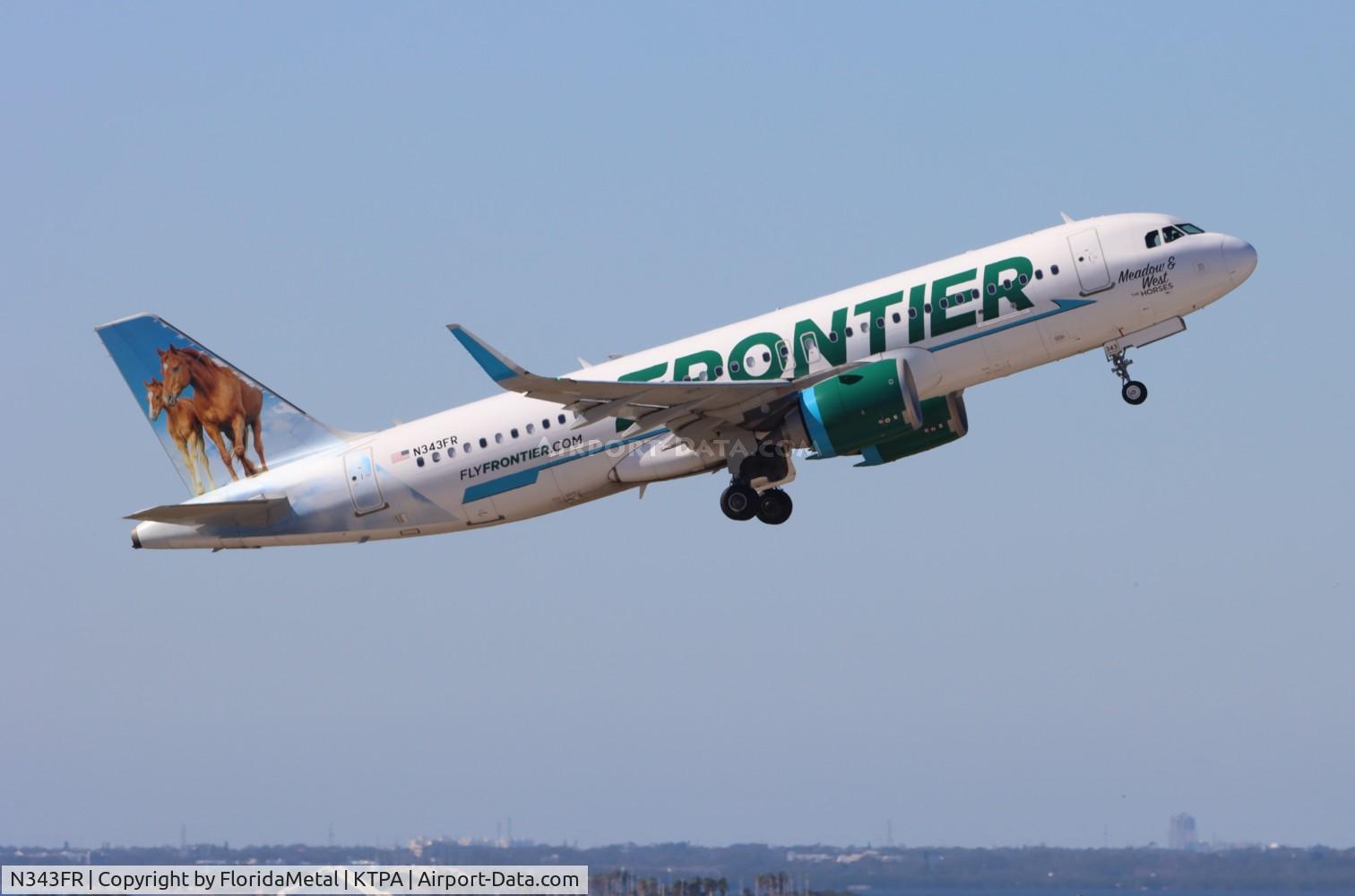 N343FR, 2018 Airbus A320-251N C/N 8580, FFT A32N Meadow and West zx tpa-iad