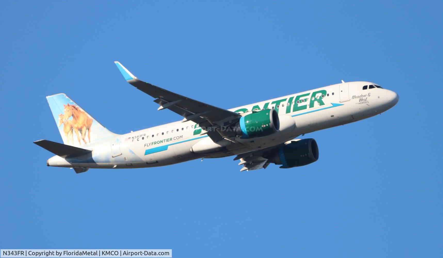 N343FR, 2018 Airbus A320-251N C/N 8580, FFT A32N Meadow and West zx mco-phx