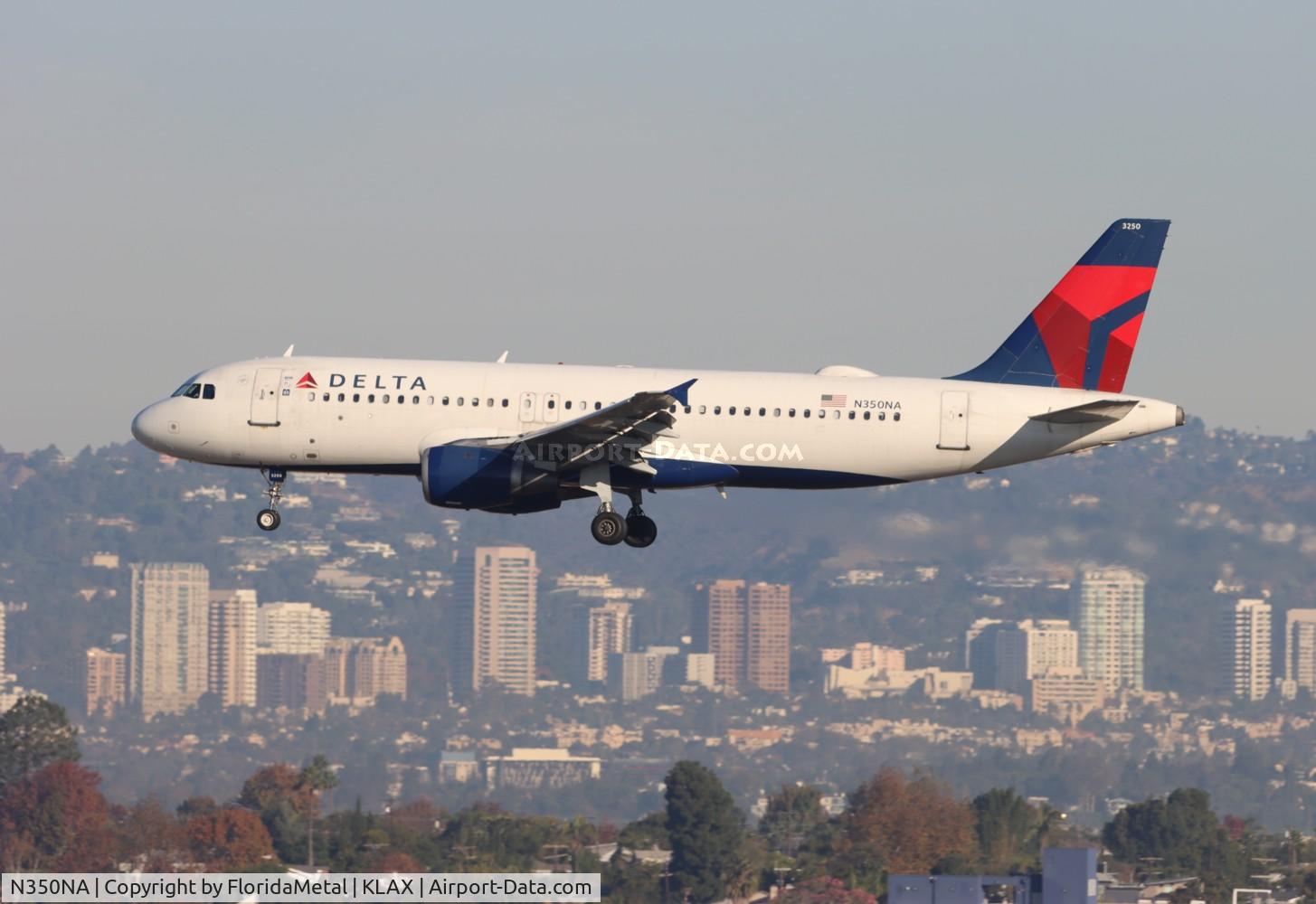 N350NA, 1993 Airbus A320-212 C/N 418, DAL A320 zx pdx-lax