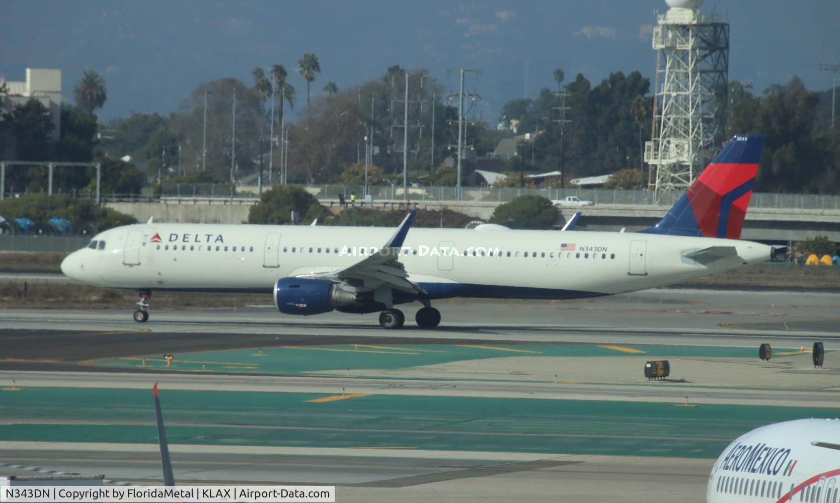 N343DN, 2018 Airbus A321-211 C/N 8200, DAL A321 zx lax-msp