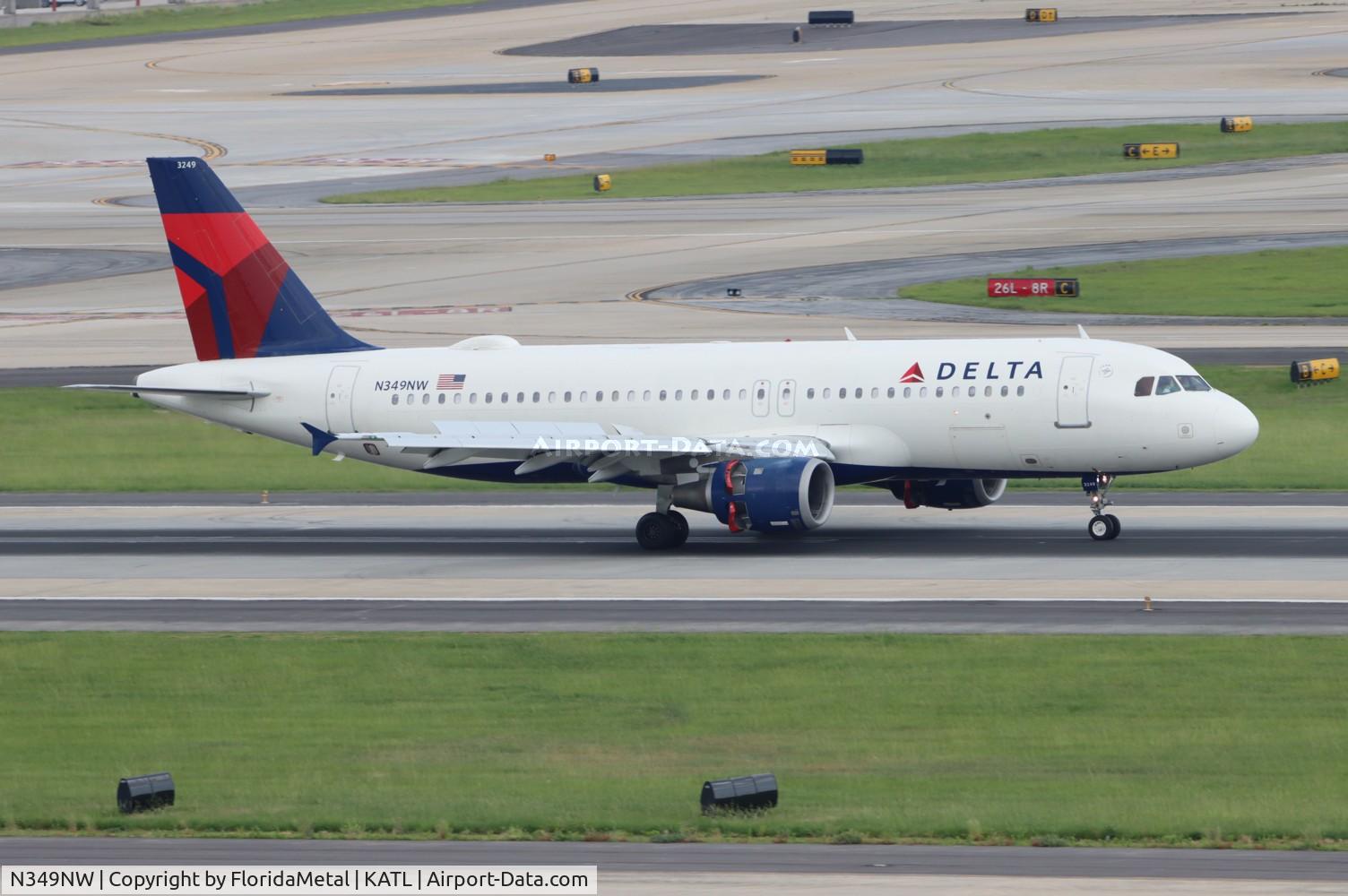 N349NW, 1993 Airbus A320-212 C/N 417, DAL A320 zx cle-atl