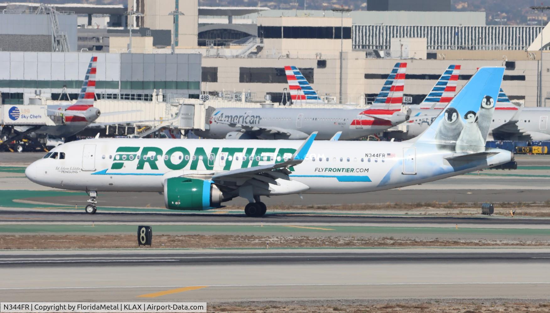 N344FR, 2018 Airbus A320-251N C/N 8639, FFT A32N Ed, Eddie, Edwine zx las-lax