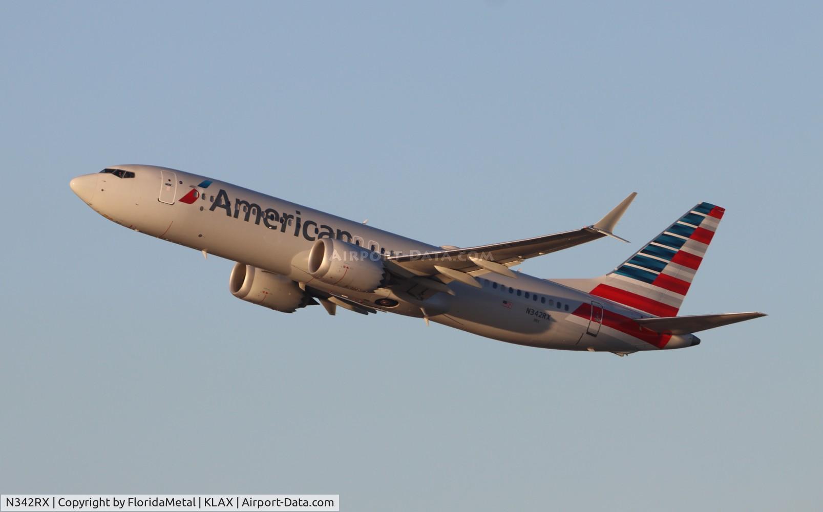 N342RX, 2019 Boeing 737-8 MAX C/N 44466, AAL 737-8 zx lax-las