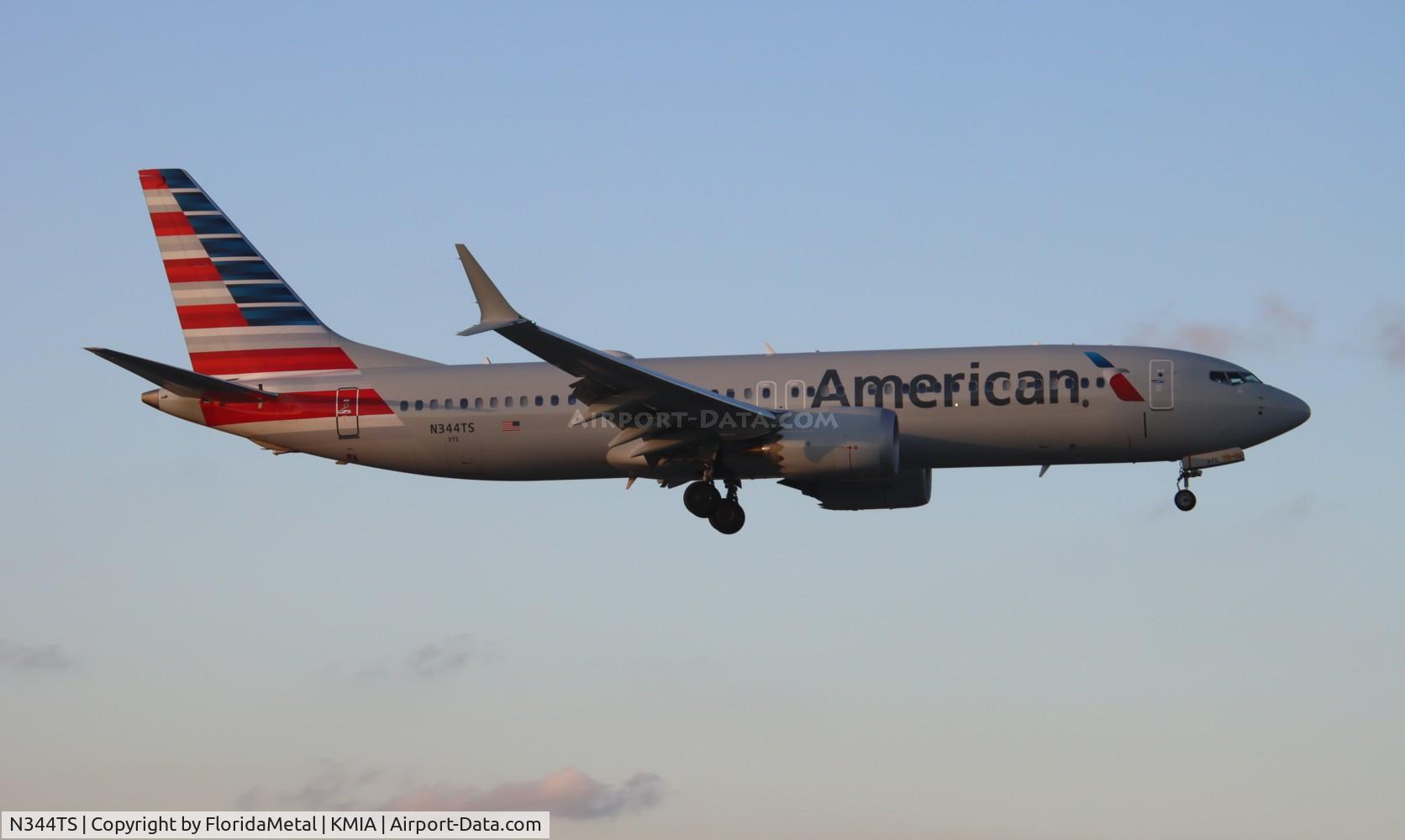 N344TS, 2024 Boeing 737-8 MAX C/N 44491, AAL 737-8 zx uvf,tlpl-mia