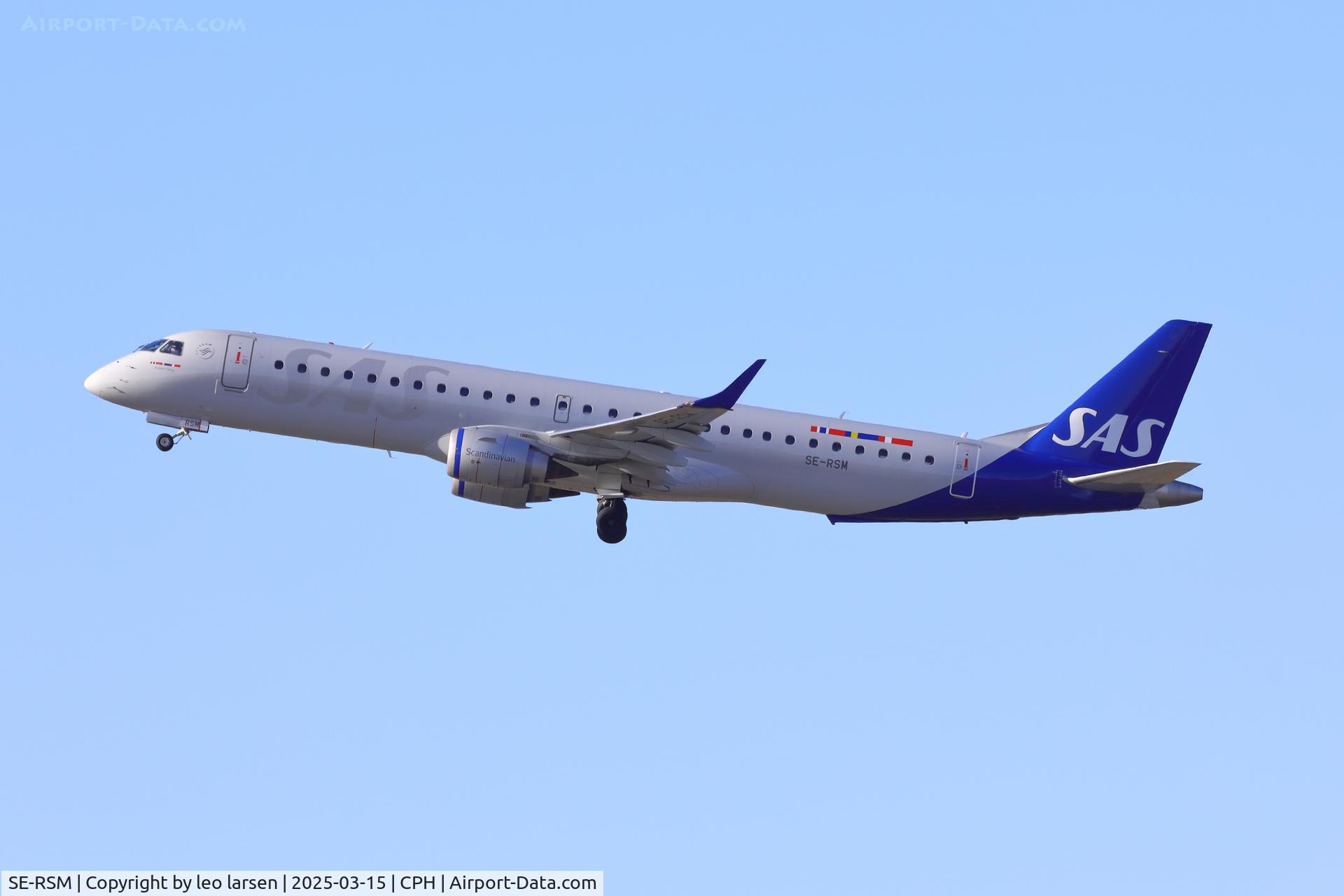 SE-RSM, 2007 Embraer ERJ 190-200LR (ERJ 195LR) C/N 1900053, Copenhagen 15.3.2025