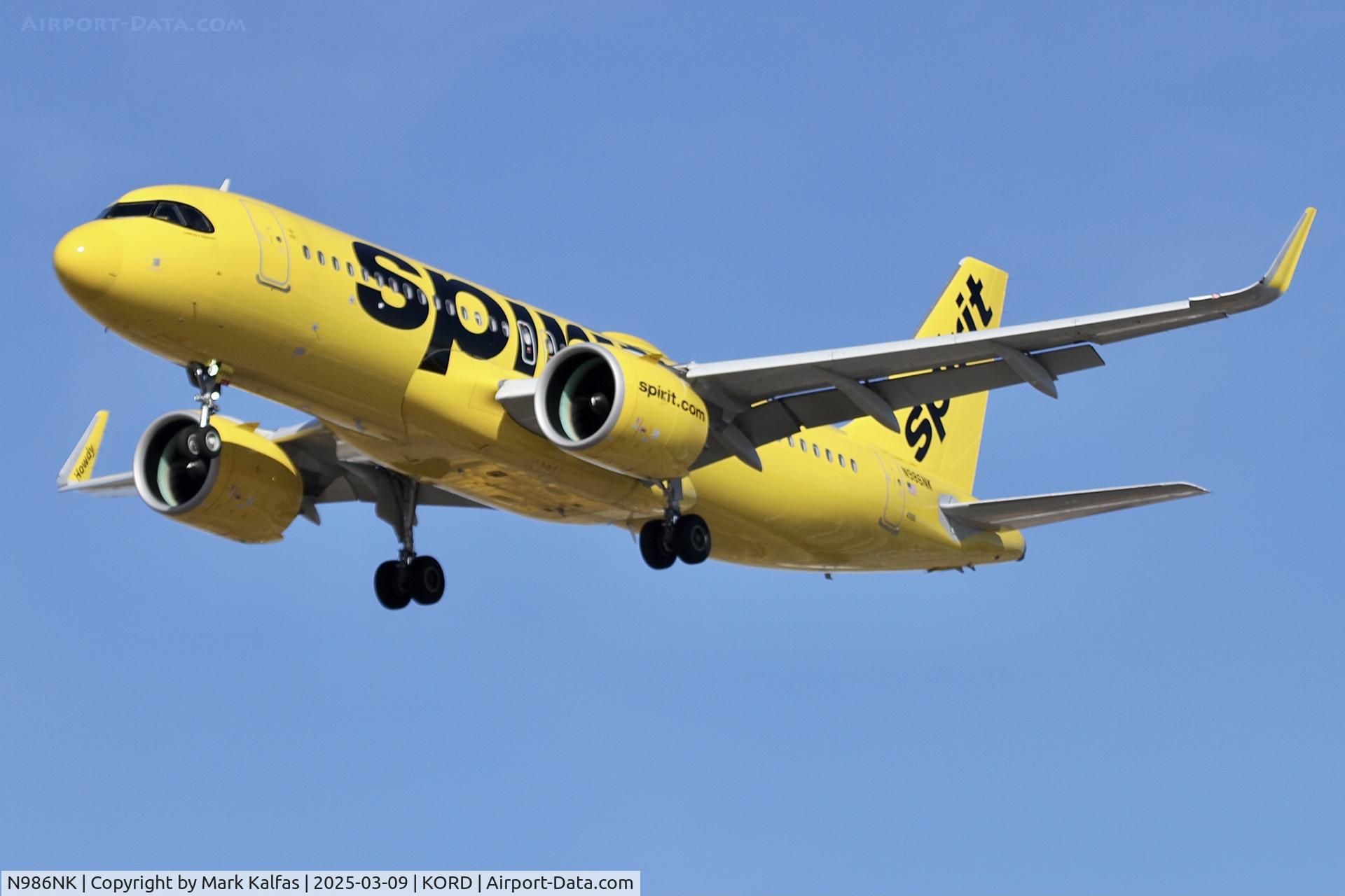 N986NK, 2023 Airbus 320-271N C/N 11643, A20N SPIRIT AIRLINES AIRBUS A320-271N N986NK NKS282 FLL-ORD
