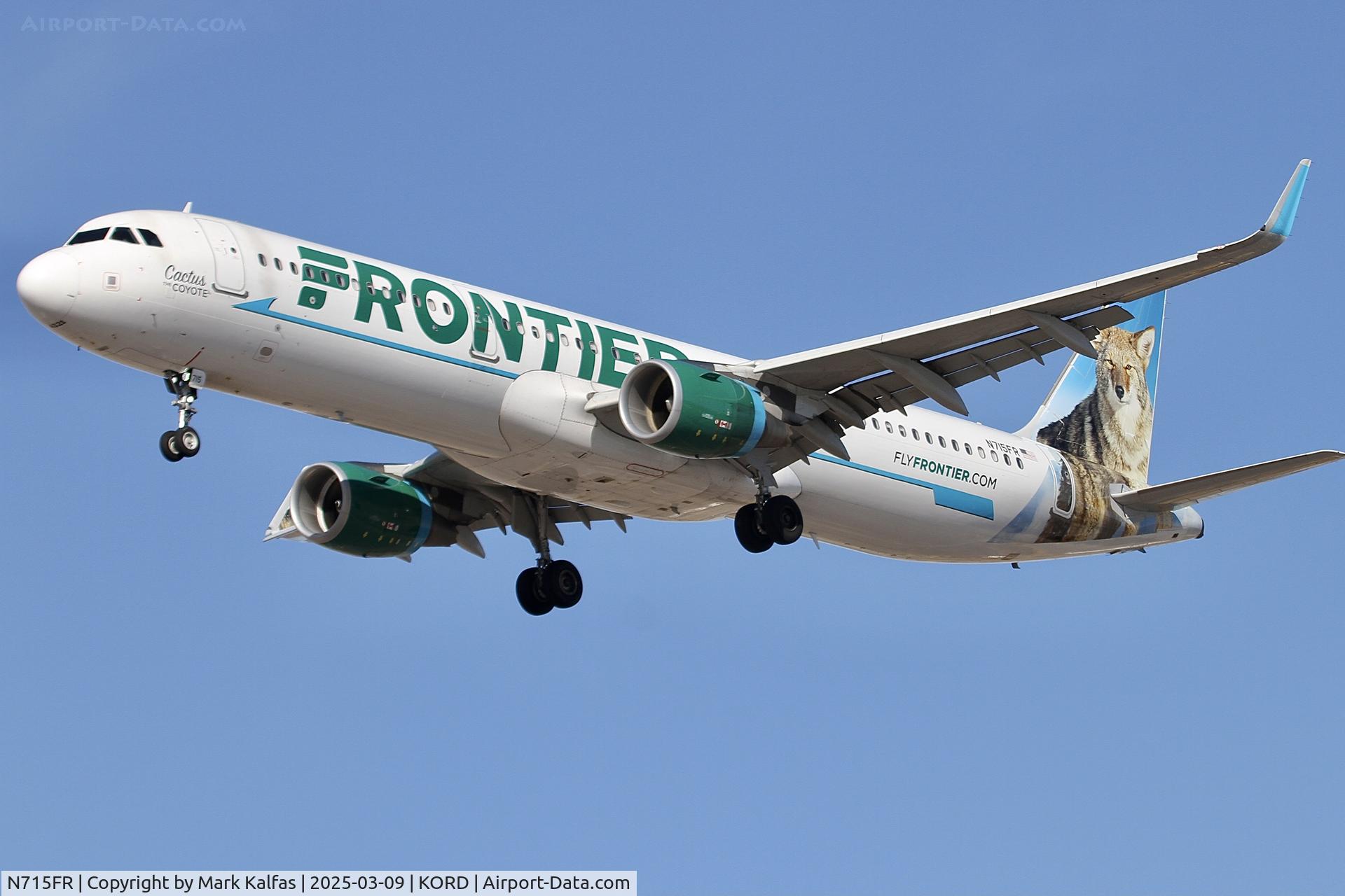 N715FR, 2016 Airbus A321-211 C/N 7313, A321 FRONTIER AIRBUS A321-211 N715FR 
