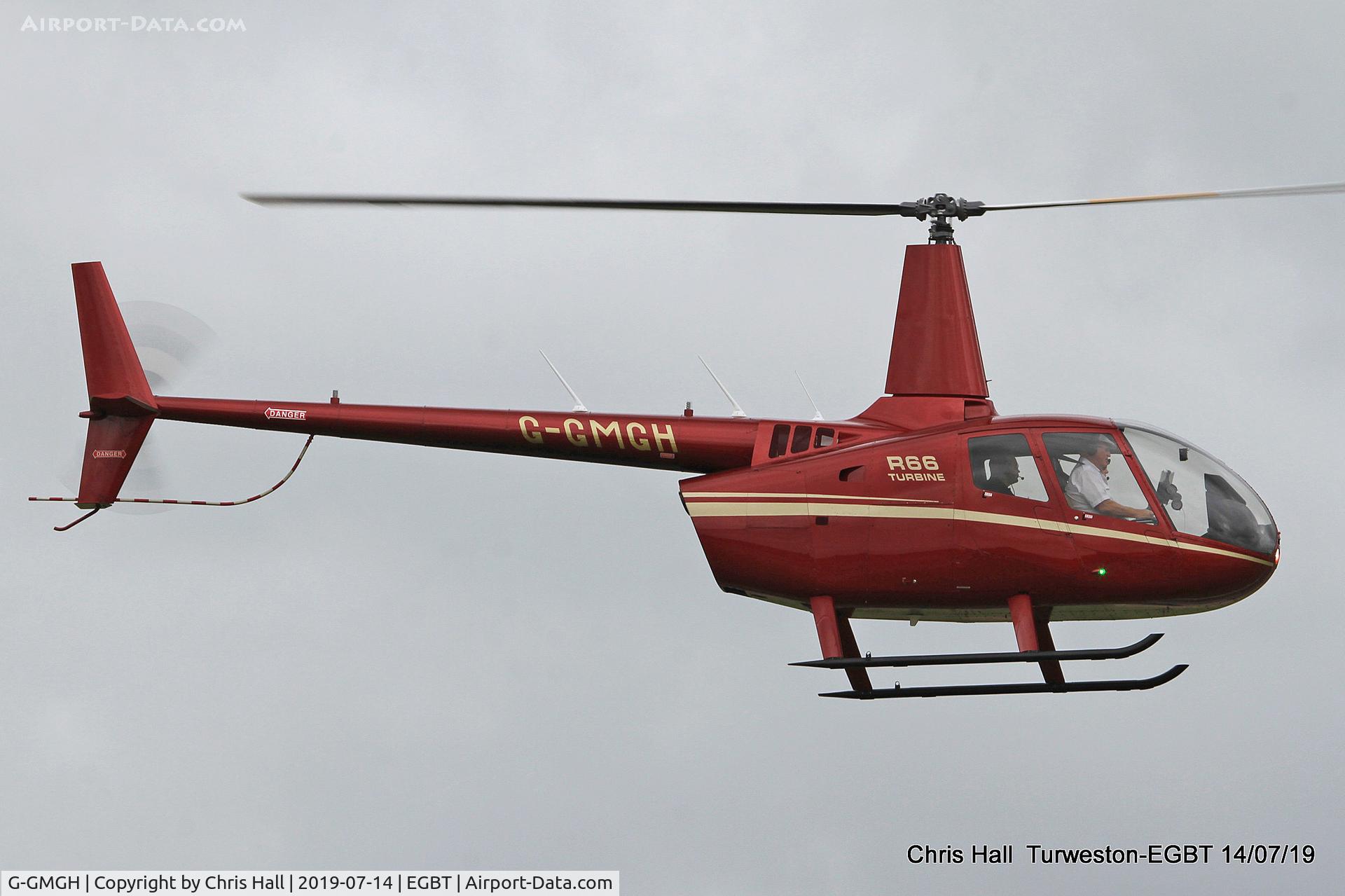 G-GMGH, 2015 Robinson R66 Turbine C/N 0584, Turweston, British Grand Prix weekend