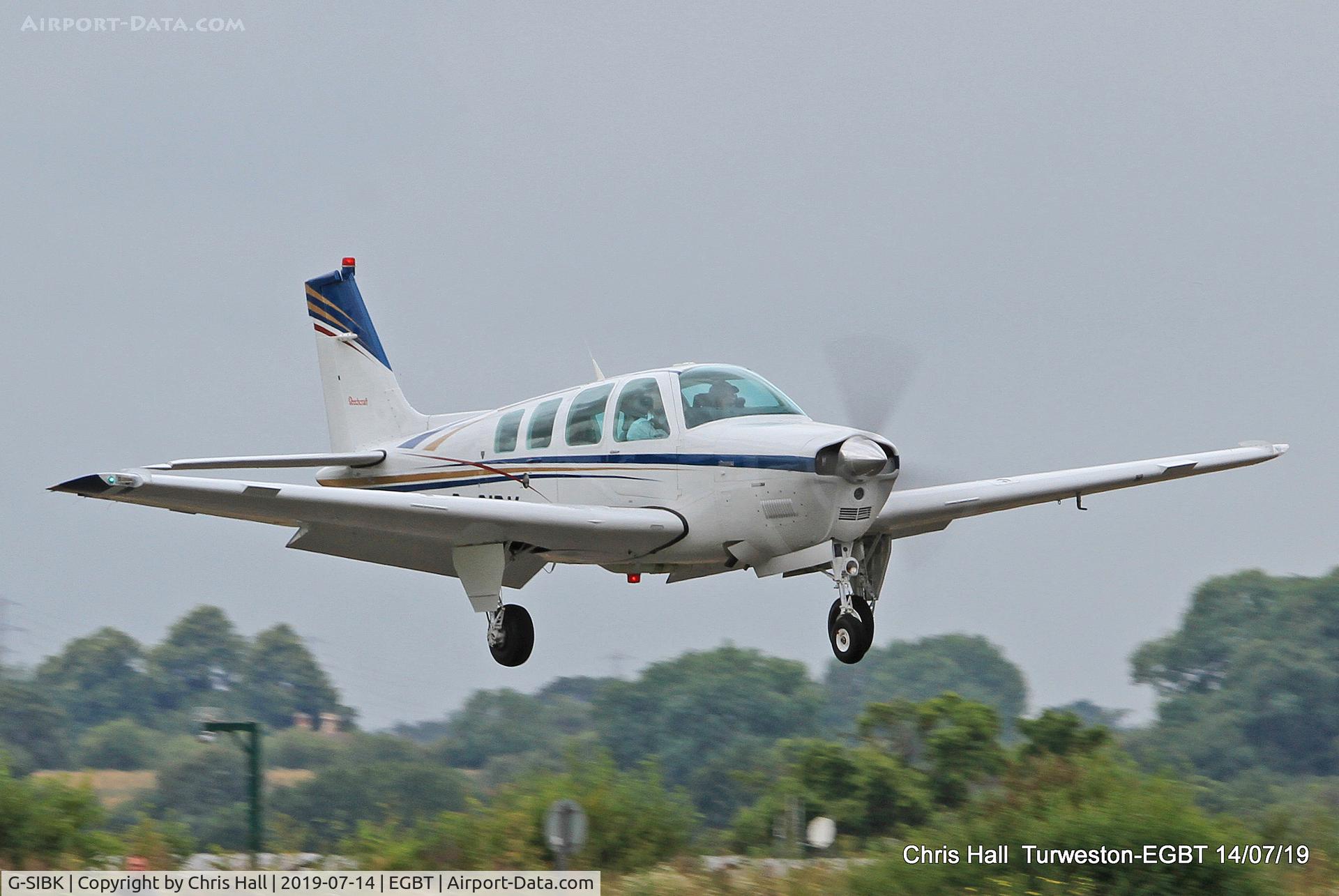 G-SIBK, 1996 Raytheon A36 Bonanza C/N E-3034, Turweston, British Grand Prix weekend
