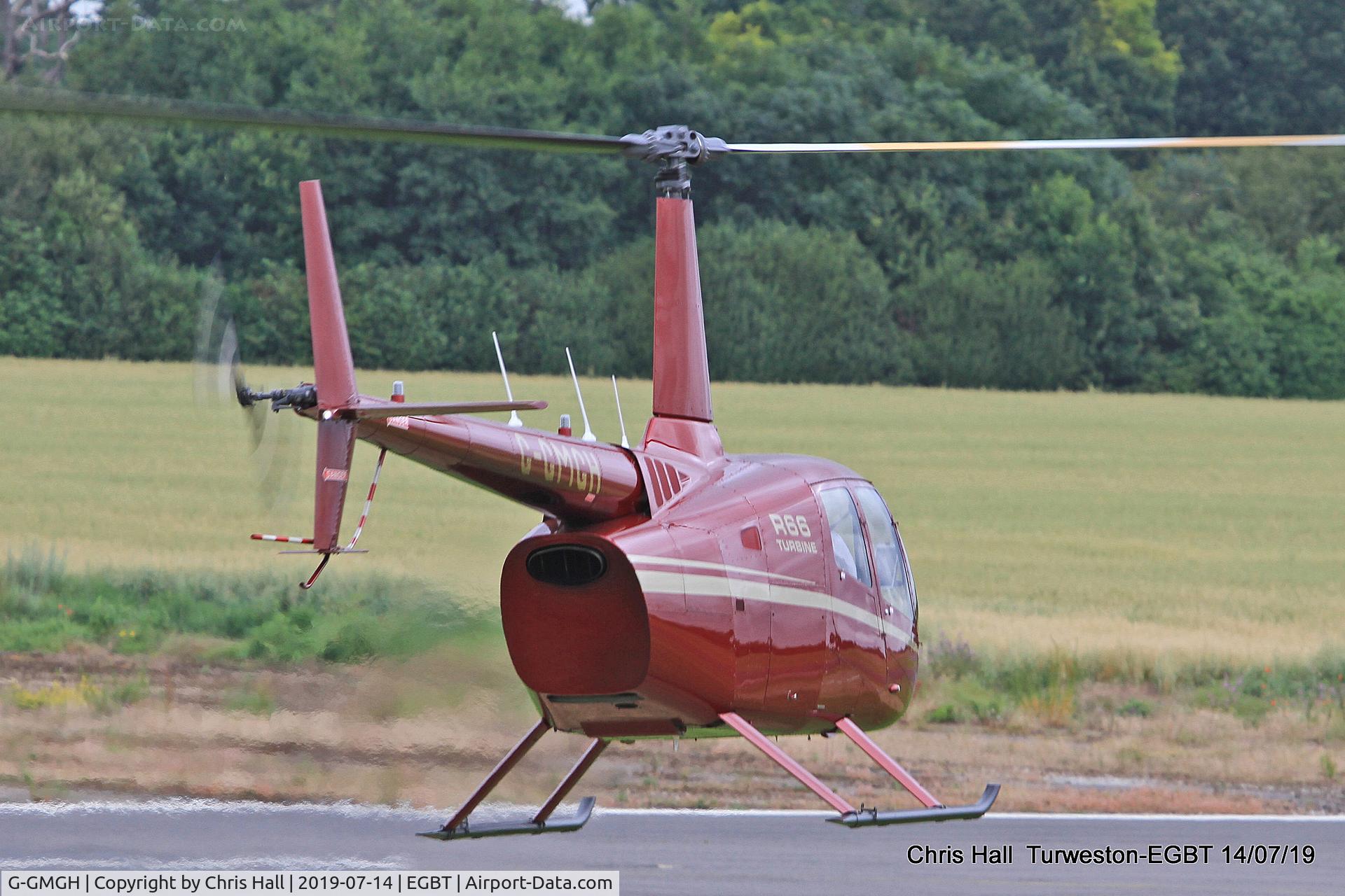 G-GMGH, 2015 Robinson R66 Turbine C/N 0584, Turweston, British Grand Prix weekend