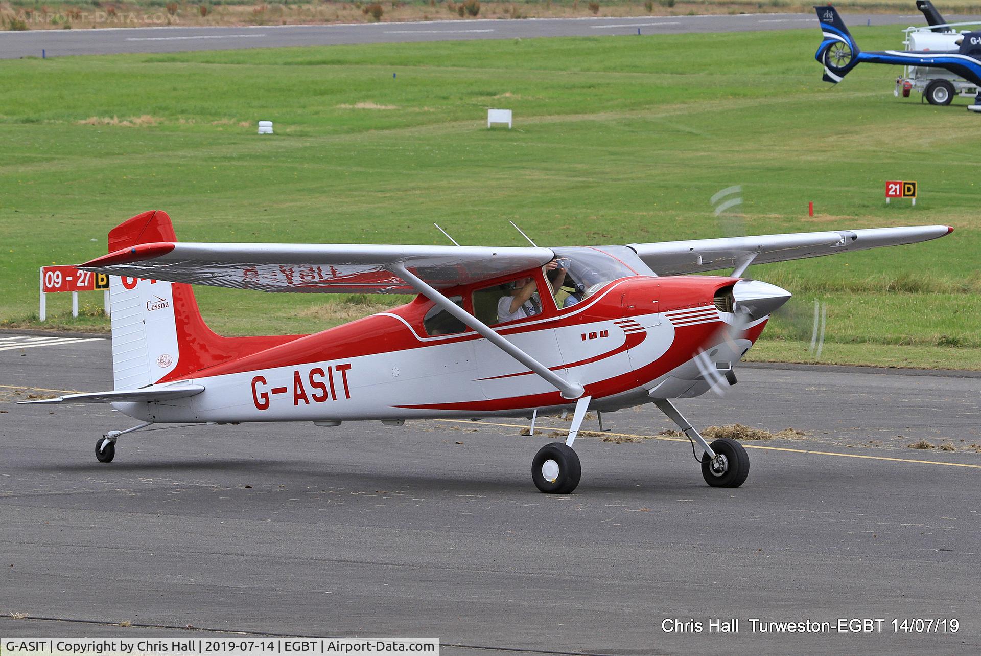 G-ASIT, 1956 Cessna 180 C/N 32567, Turweston, British Grand Prix weekend