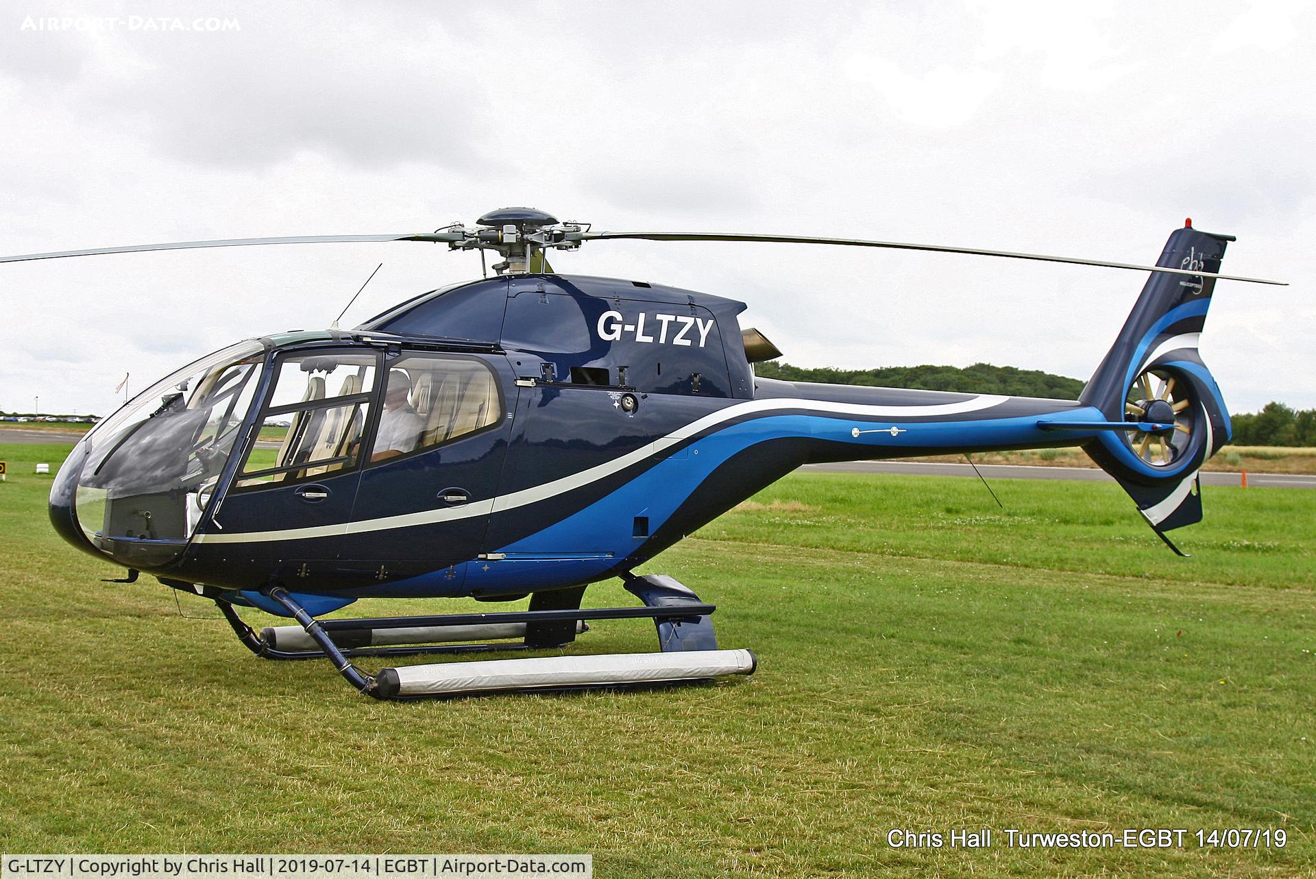 G-LTZY, 1999 Eurocopter EC-120B Colibri C/N 1073, Turweston, British Grand Prix weekend