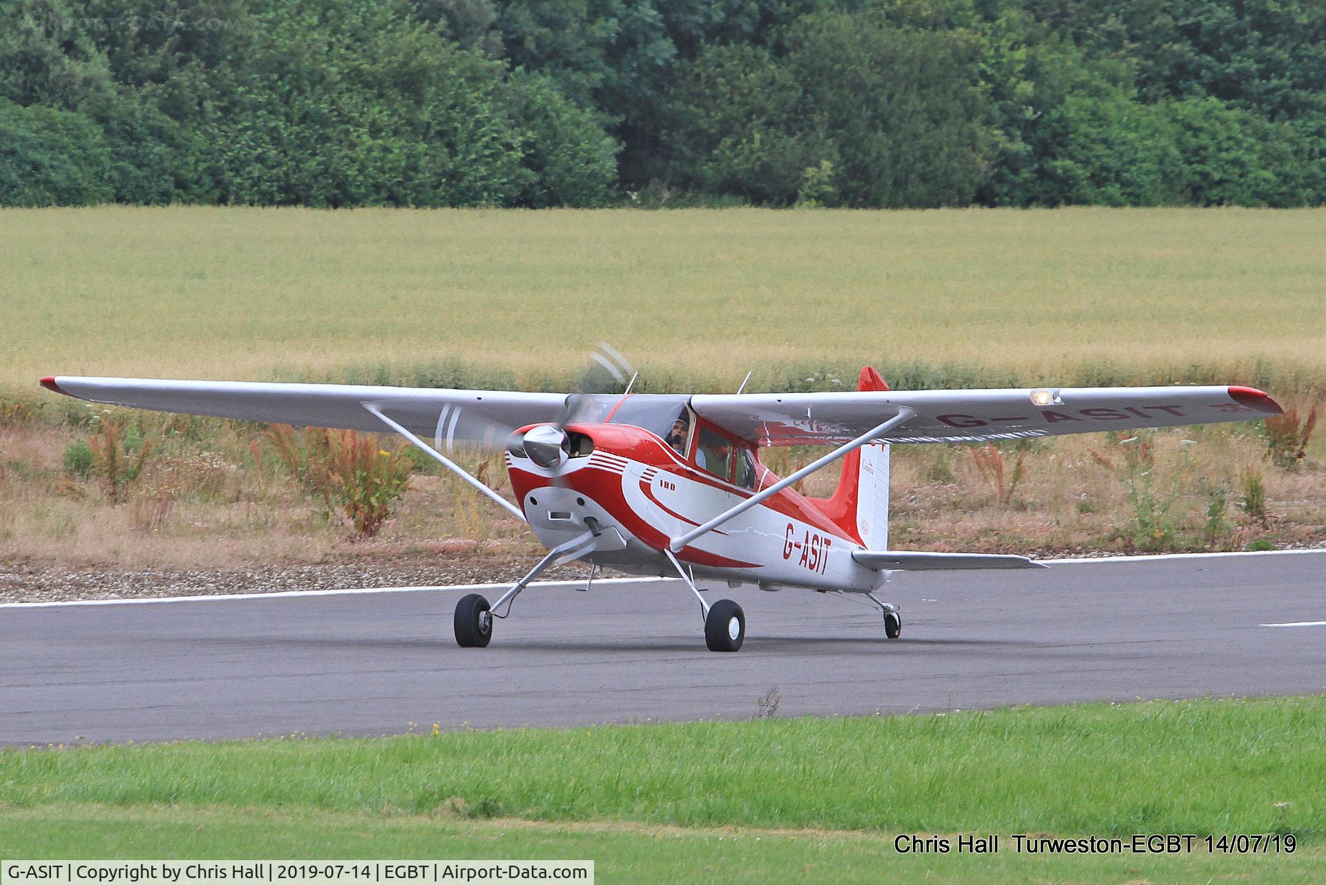 G-ASIT, 1956 Cessna 180 C/N 32567, Turweston, British Grand Prix weekend
