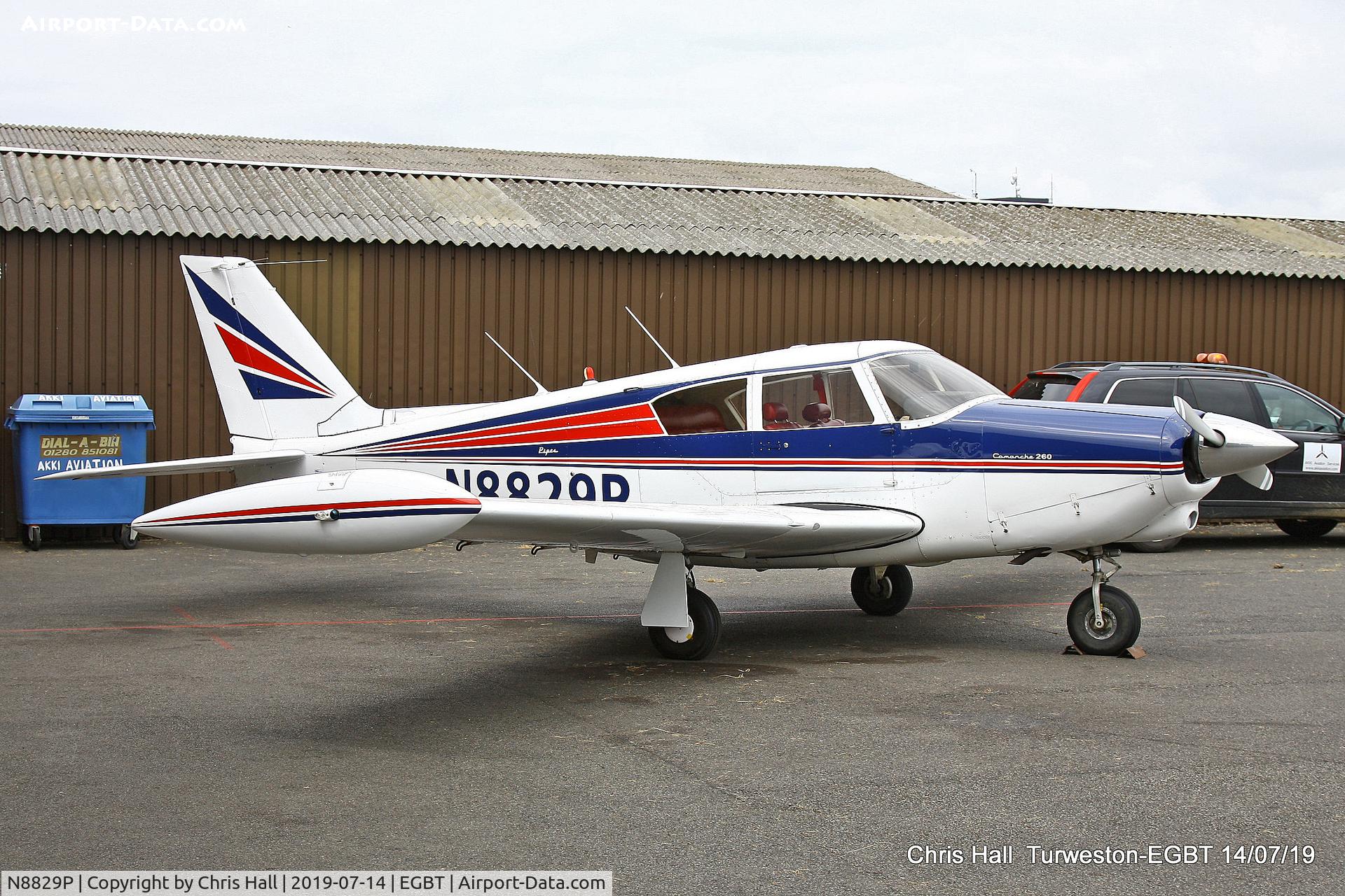 N8829P, 1965 Piper PA-24-260 Comanche C/N 24-4285, Turweston, British Grand Prix weekend