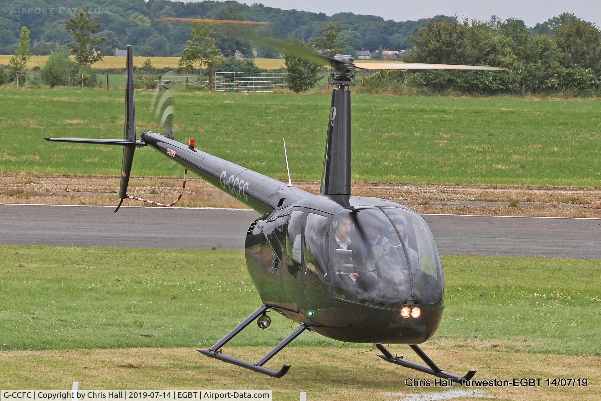 G-CCFC, 2003 Robinson R44 Raven II C/N 10151, Turweston, British Grand Prix weekend