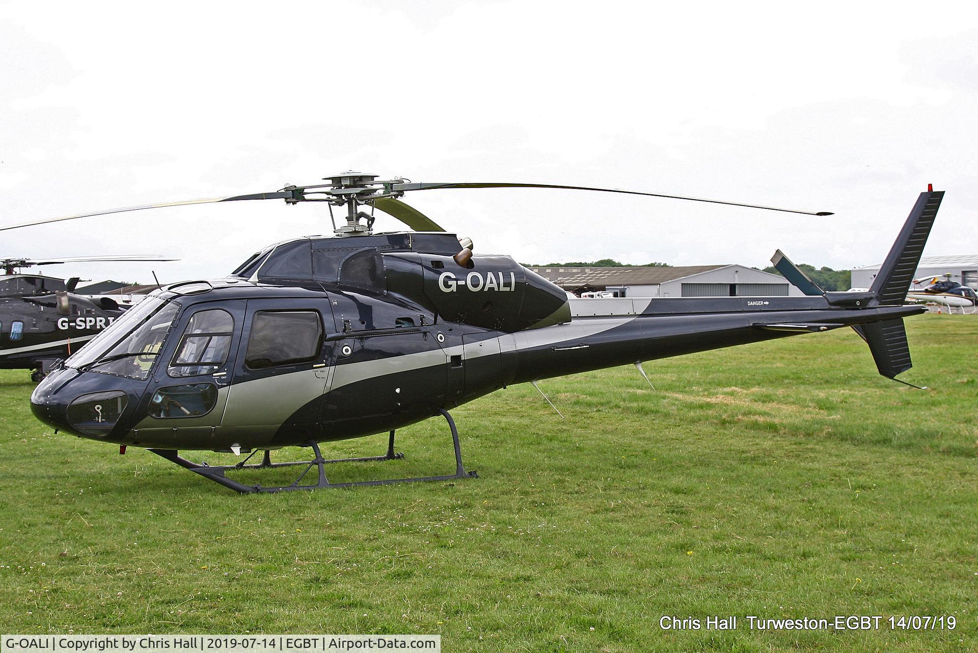 G-OALI, 1981 Aerospatiale AS-355F-1 Ecureuil 2 C/N 5115, Turweston, British Grand Prix weekend