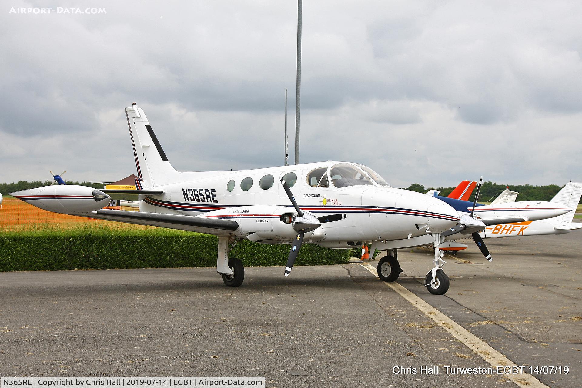 N365RE, 1971 Cessna 340A ii C/N 340A0459, Turweston, British Grand Prix weekend