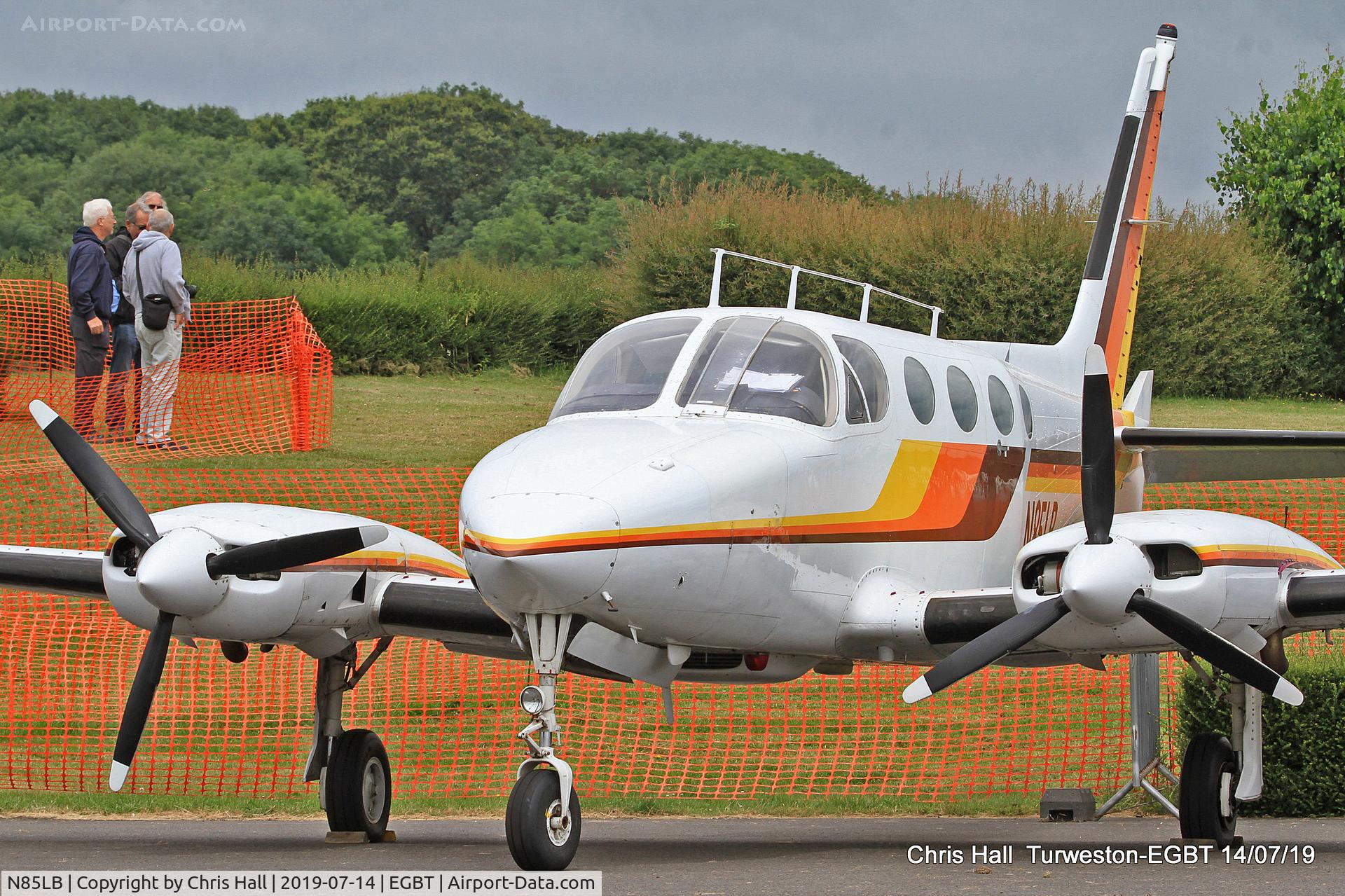 N85LB, 1978 Cessna 340A C/N 340A0486, Turweston, British Grand Prix weekend