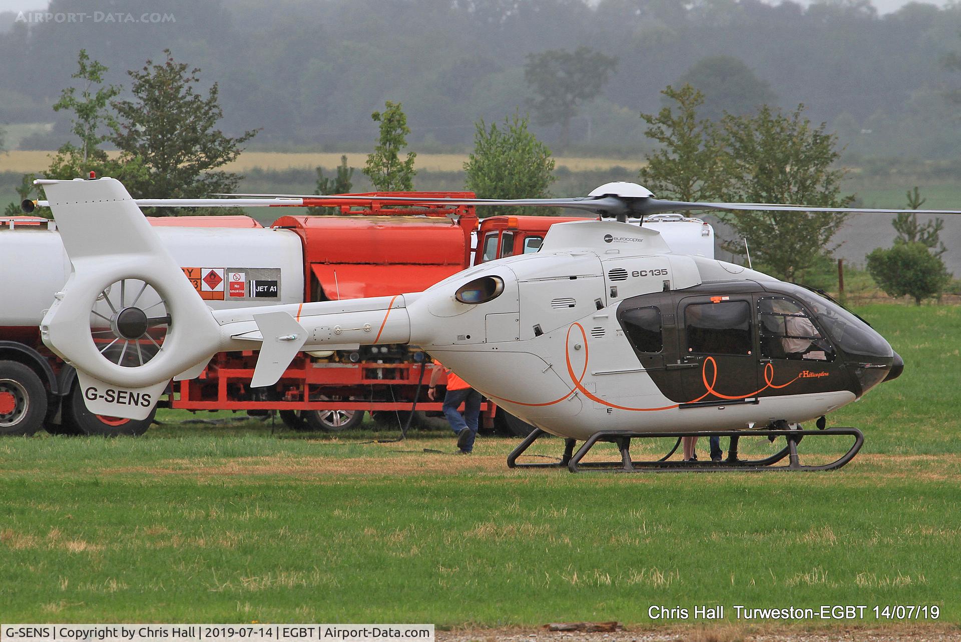 G-SENS, 2009 Eurocopter EC-135T-2+ C/N 0833, Turweston, British Grand Prix weekend