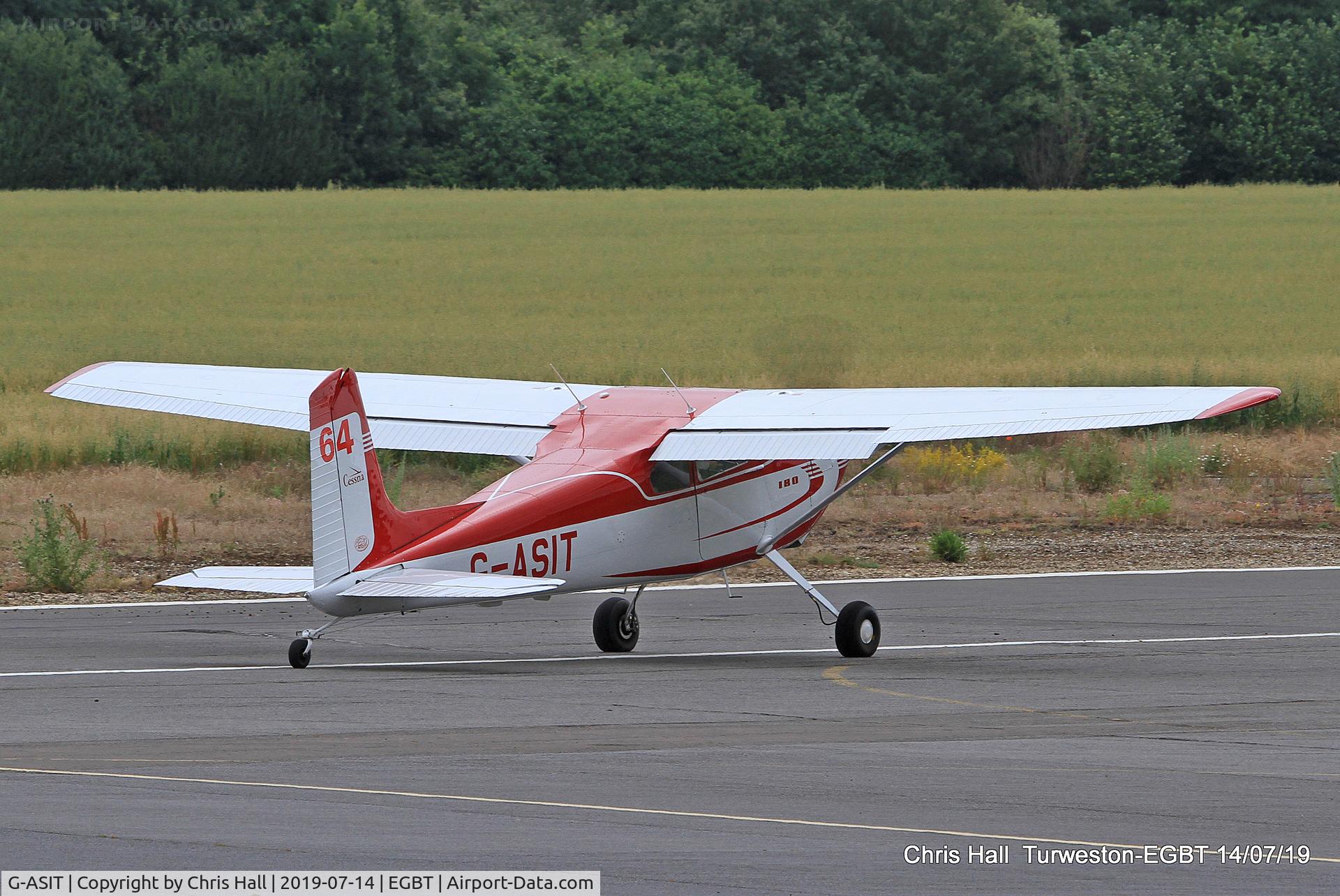 G-ASIT, 1956 Cessna 180 C/N 32567, Turweston, British Grand Prix weekend