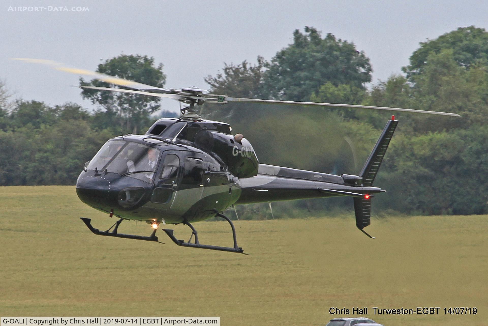 G-OALI, 1981 Aerospatiale AS-355F-1 Ecureuil 2 C/N 5115, Turweston, British Grand Prix weekend