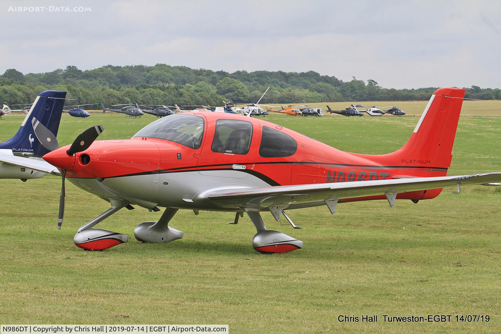 N986DT, 2017 Cirrus SR-22T G6-GTS Platinum C/N 1630, Turweston, British Grand Prix weekend