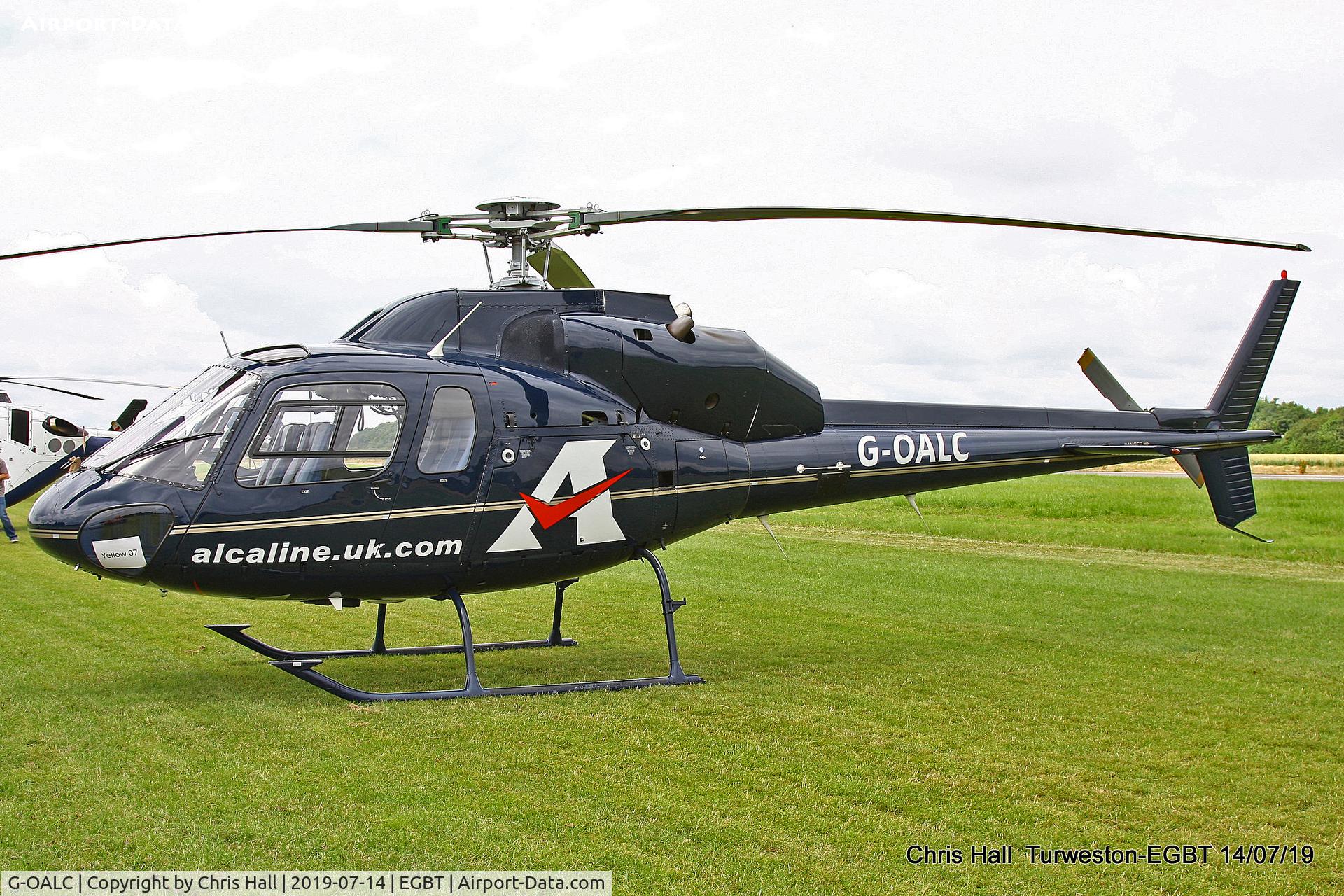 G-OALC, 1985 Aerospatiale AS-355F-1 Twin Ecureuil C/N 5327, Turweston, British Grand Prix weekend