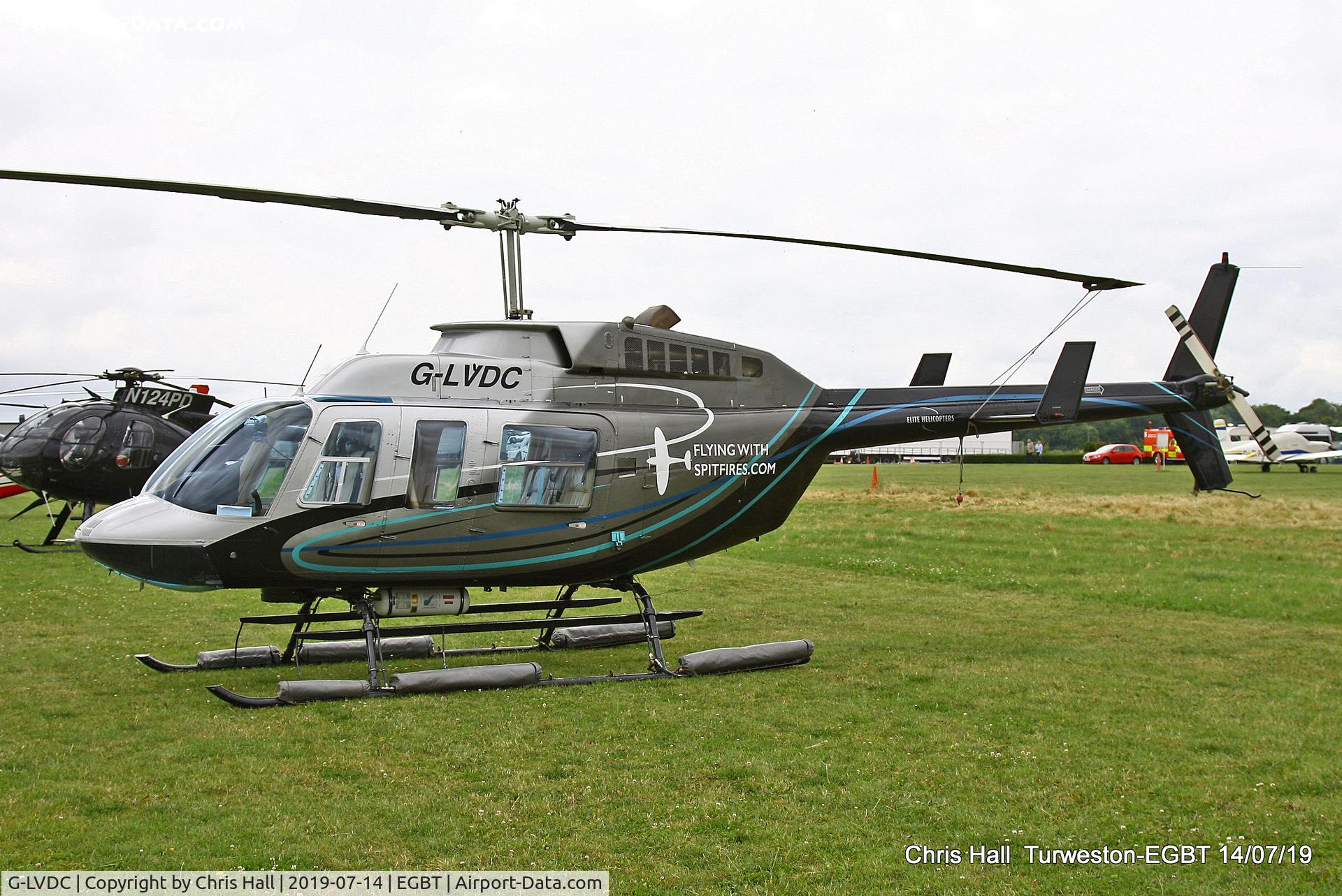 G-LVDC, 1989 Bell 206L-3 LongRanger III C/N 51300, Turweston, British Grand Prix weekend