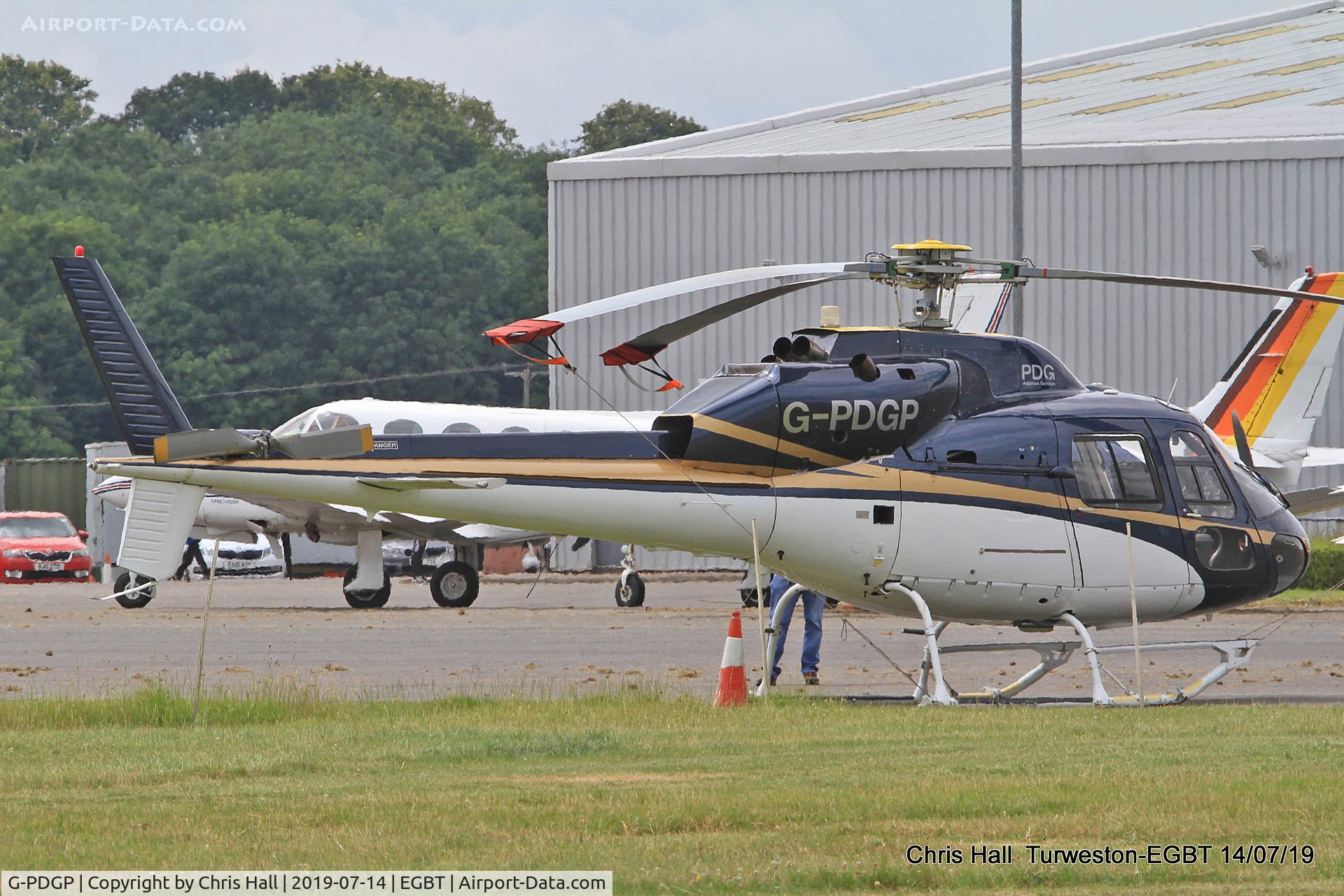 G-PDGP, 1983 Aerospatiale AS-355F-2 Ecureuil 2 C/N 5135, Turweston, British Grand Prix weekend