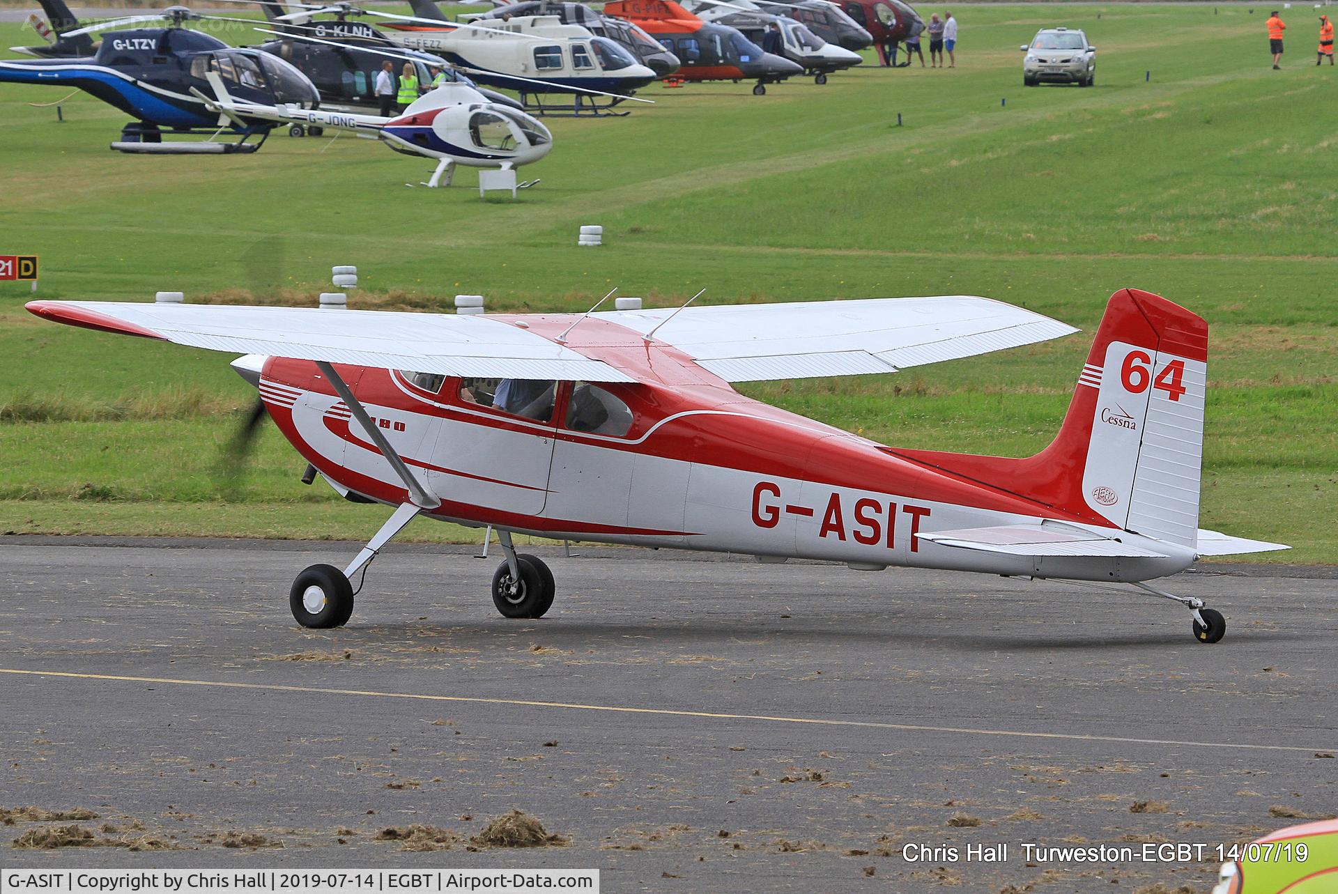 G-ASIT, 1956 Cessna 180 C/N 32567, Turweston, British Grand Prix weekend