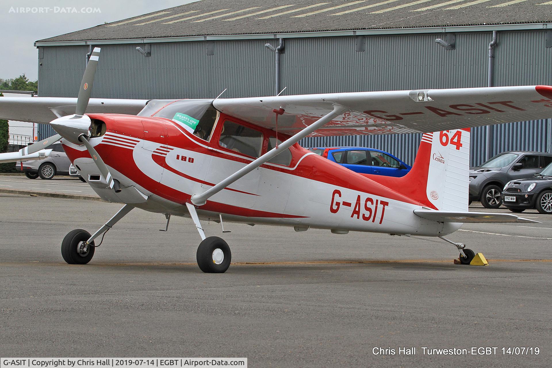 G-ASIT, 1956 Cessna 180 C/N 32567, Turweston, British Grand Prix weekend