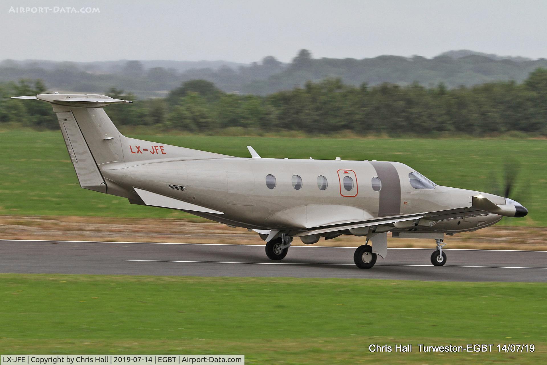 LX-JFE, 2018 Pilatus PC-12/47E C/N 1789, Turweston, British Grand Prix weekend