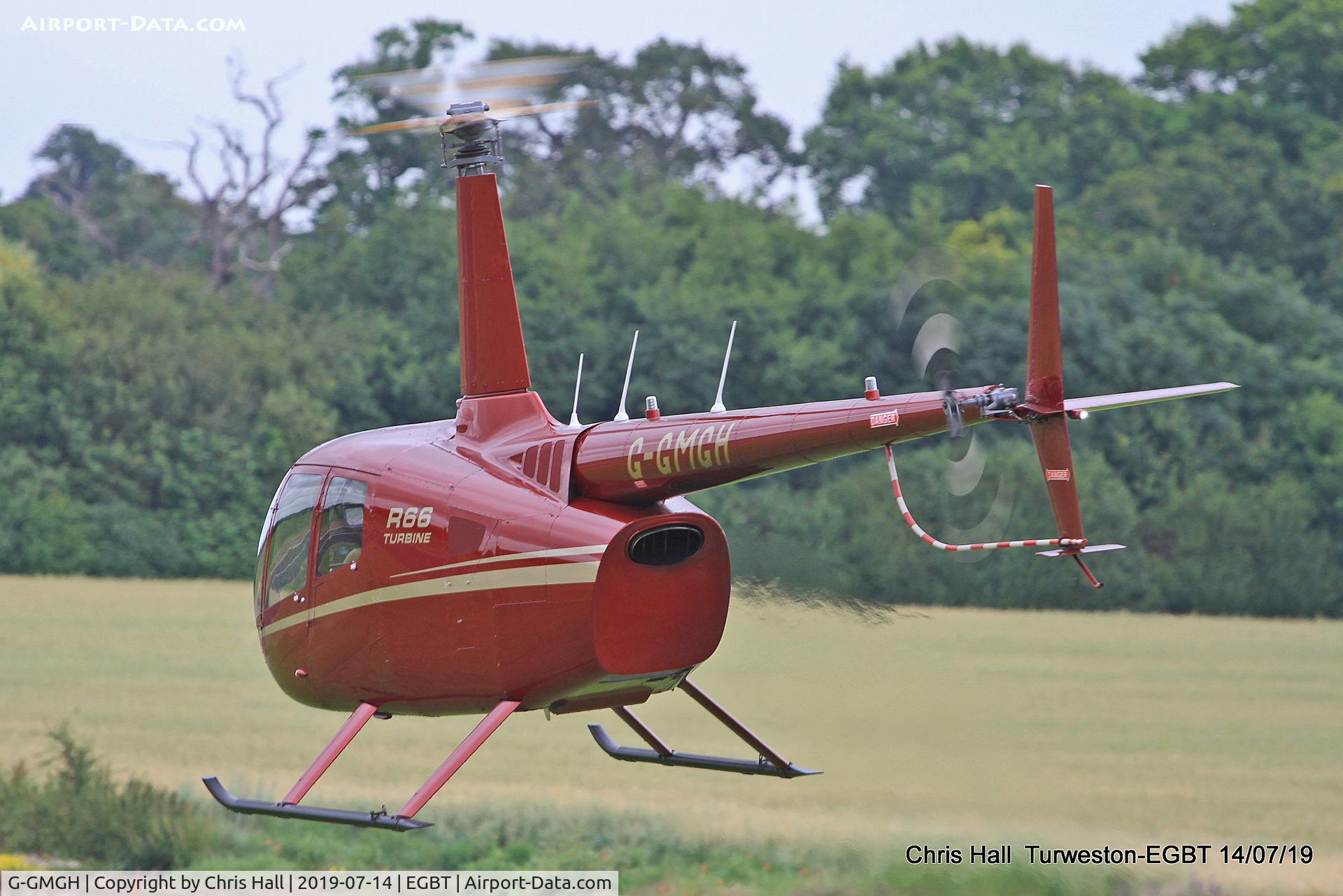 G-GMGH, 2015 Robinson R66 Turbine C/N 0584, Turweston, British Grand Prix weekend