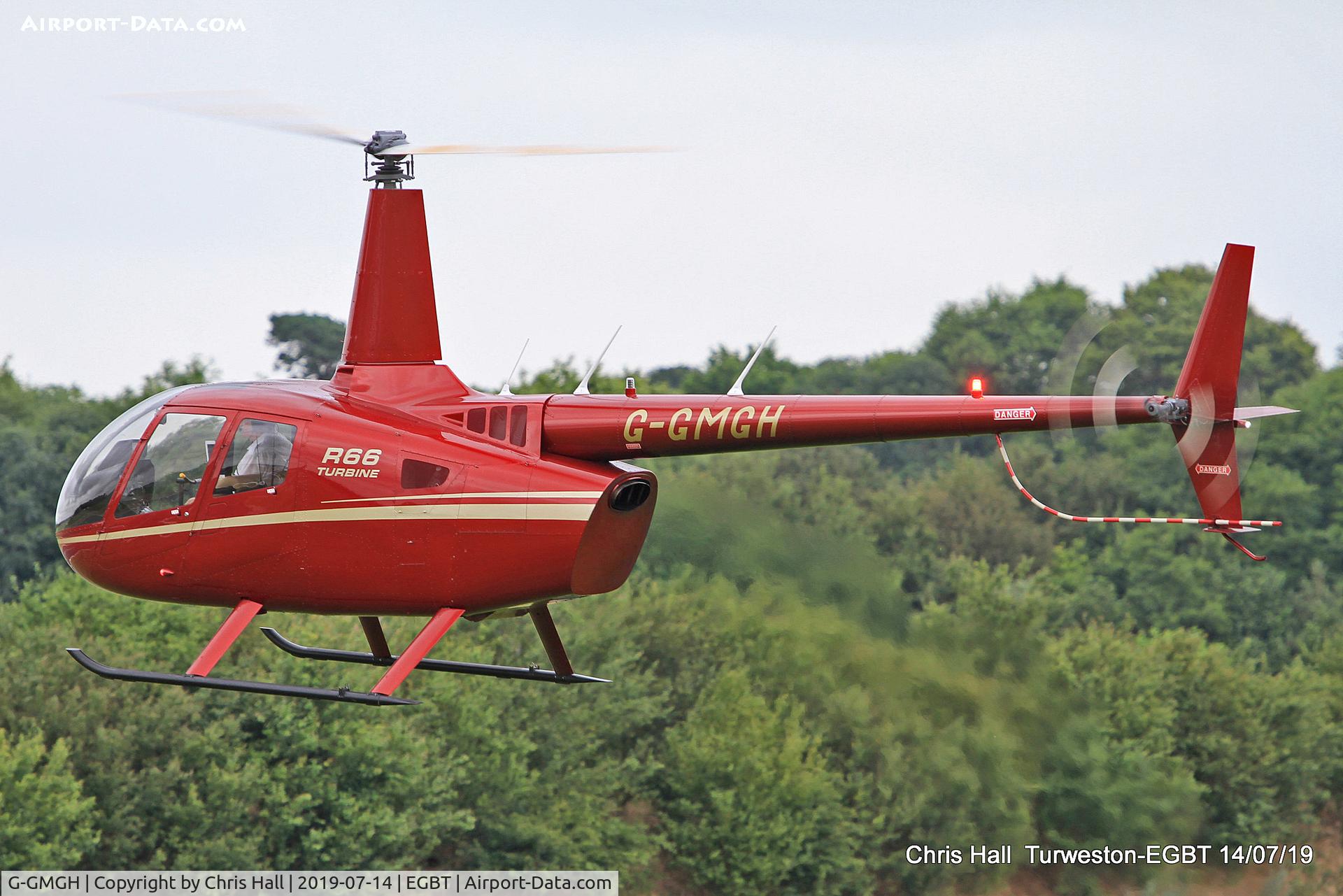 G-GMGH, 2015 Robinson R66 Turbine C/N 0584, Turweston, British Grand Prix weekend
