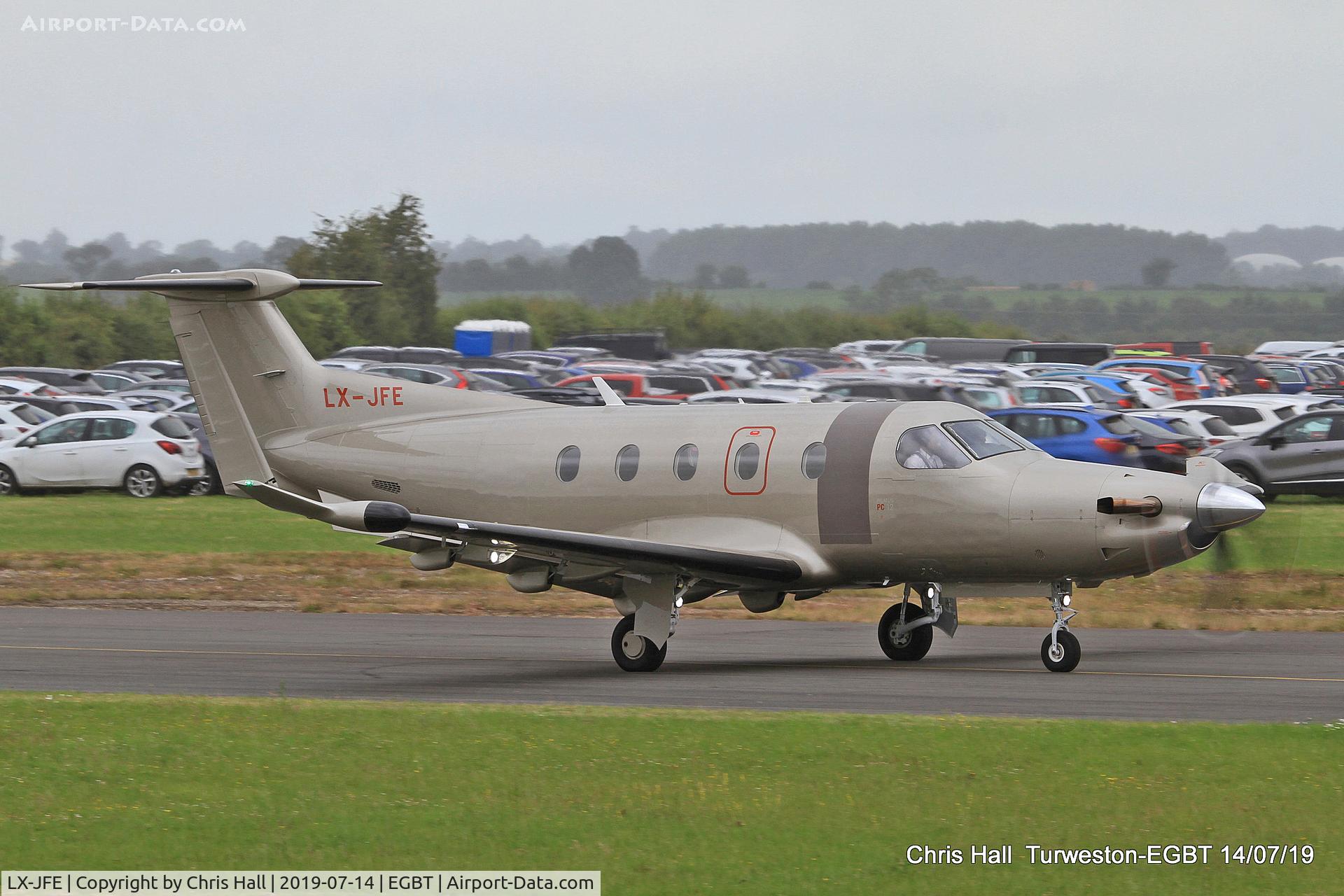 LX-JFE, 2018 Pilatus PC-12/47E C/N 1789, Turweston, British Grand Prix weekend