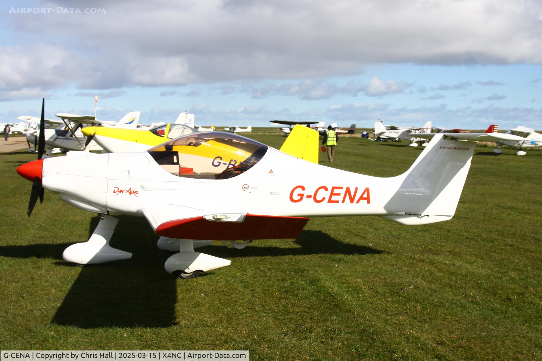 G-CENA, 2007 Dyn'Aero MCR-01 ULC Banbi C/N PFA 301B-14640, North Coates Spring microlight fly in