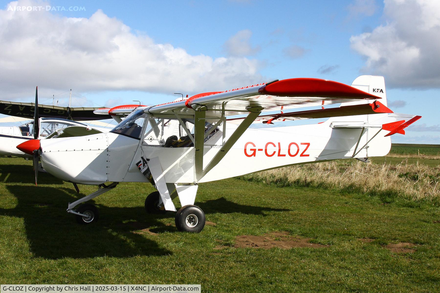 G-CLOZ, 2020 Sprite KFA Explorer C/N LAA 417-15662, North Coates Spring microlight fly in