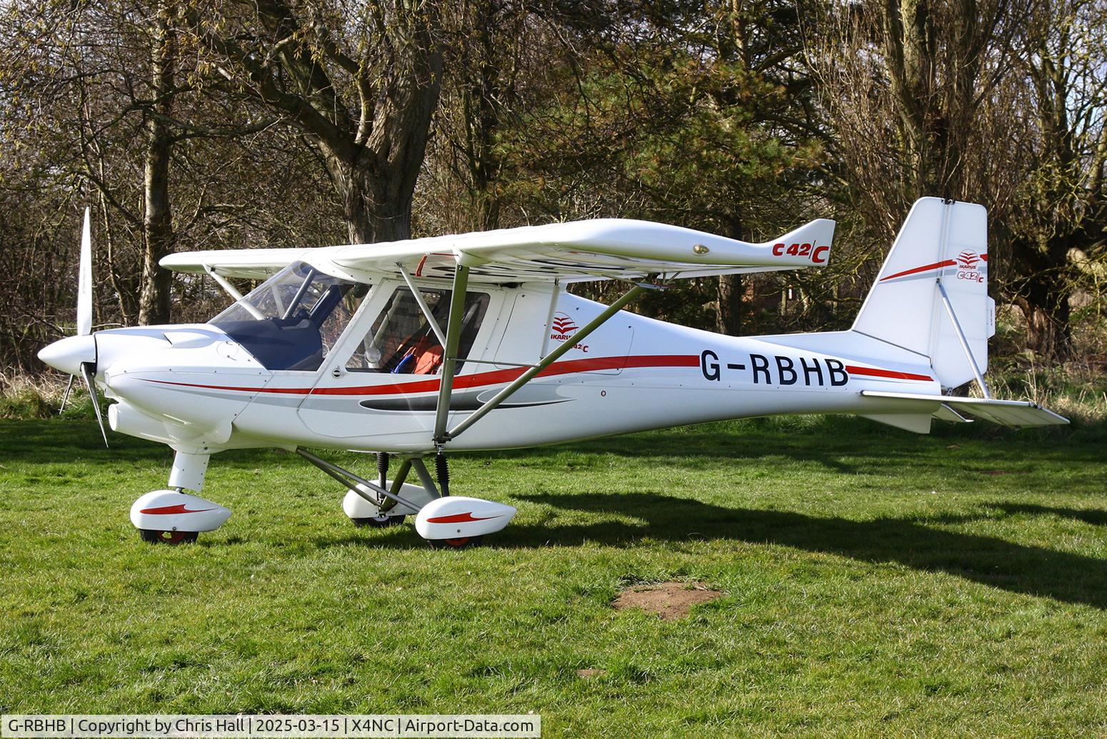 G-RBHB, 2021 Comco Ikarus C42 FB100 Charlie C/N 2108-7659, North Coates Spring microlight fly in