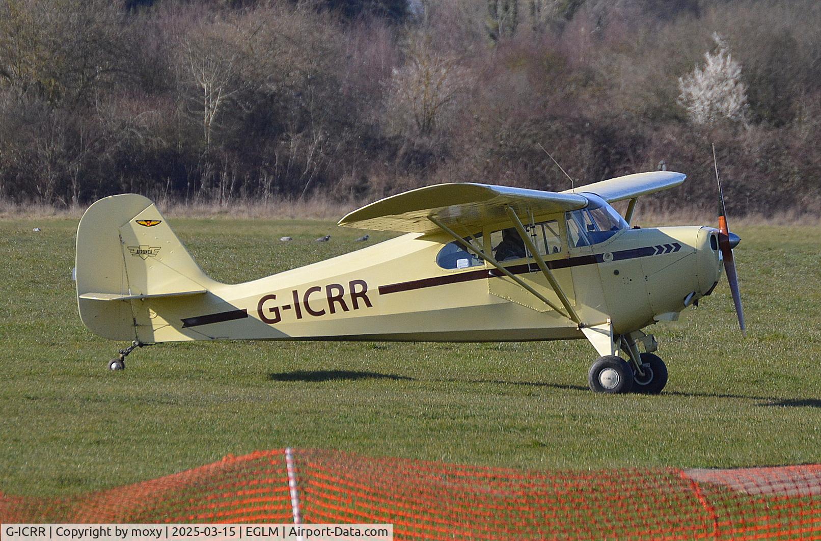 G-ICRR, 1947 Aeronca 11AC Chief C/N 11AC-1605, Aeronca 11AC Chief at White Waltham. Ex EI-CRR
