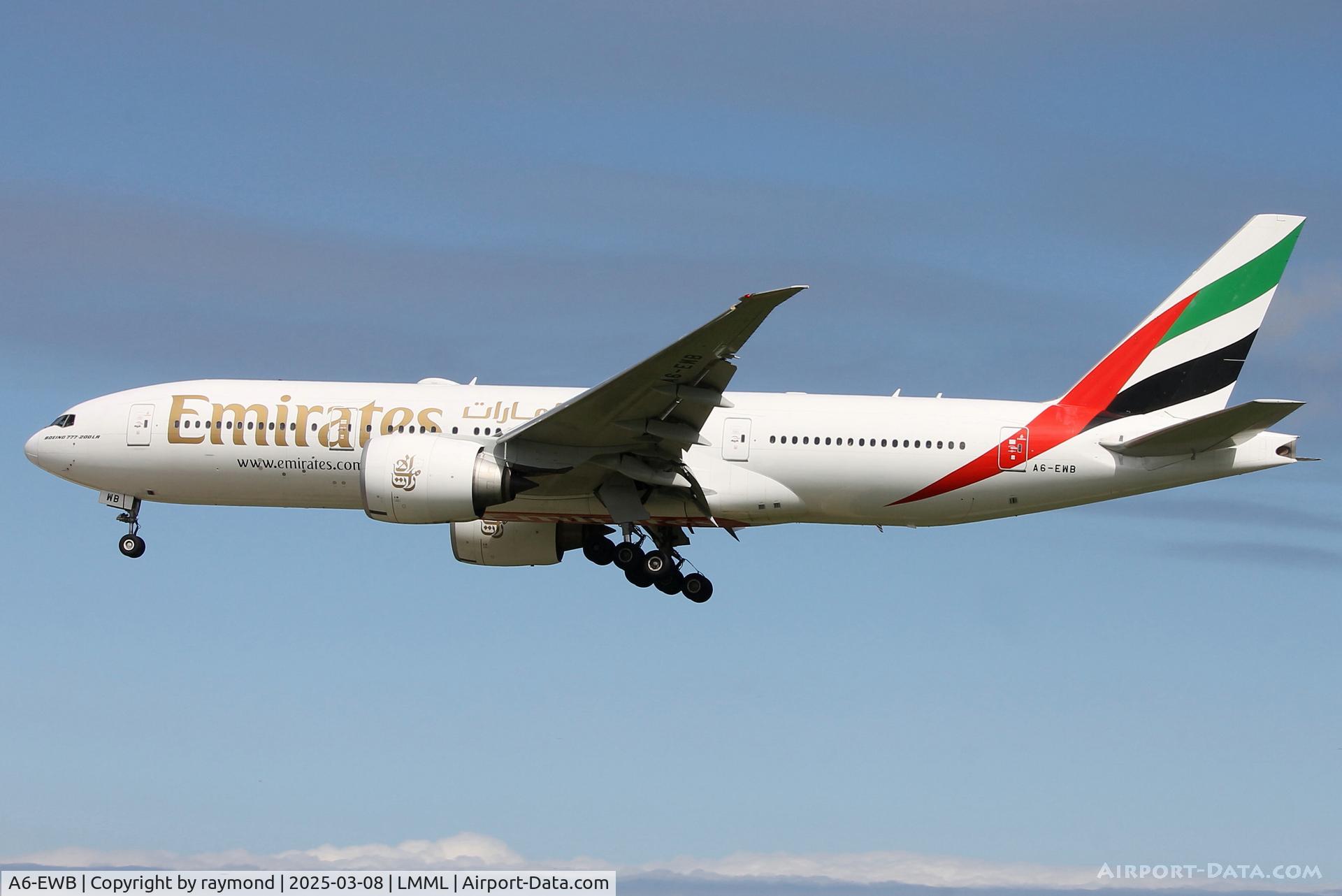 A6-EWB, 2007 Boeing 777-21H/LR C/N 35573, B777-200 A6-EWB Emirates Airlines