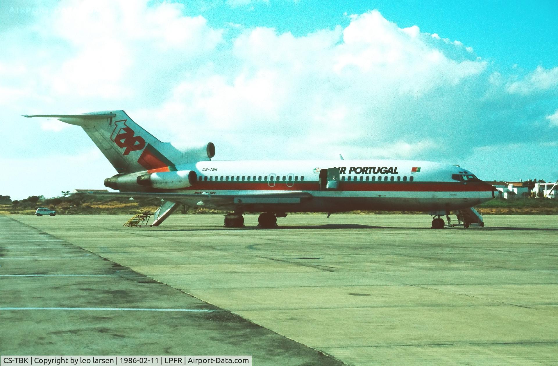 CS-TBK, 1967 Boeing 727-82 C/N 19404, Faro 11.2.1986