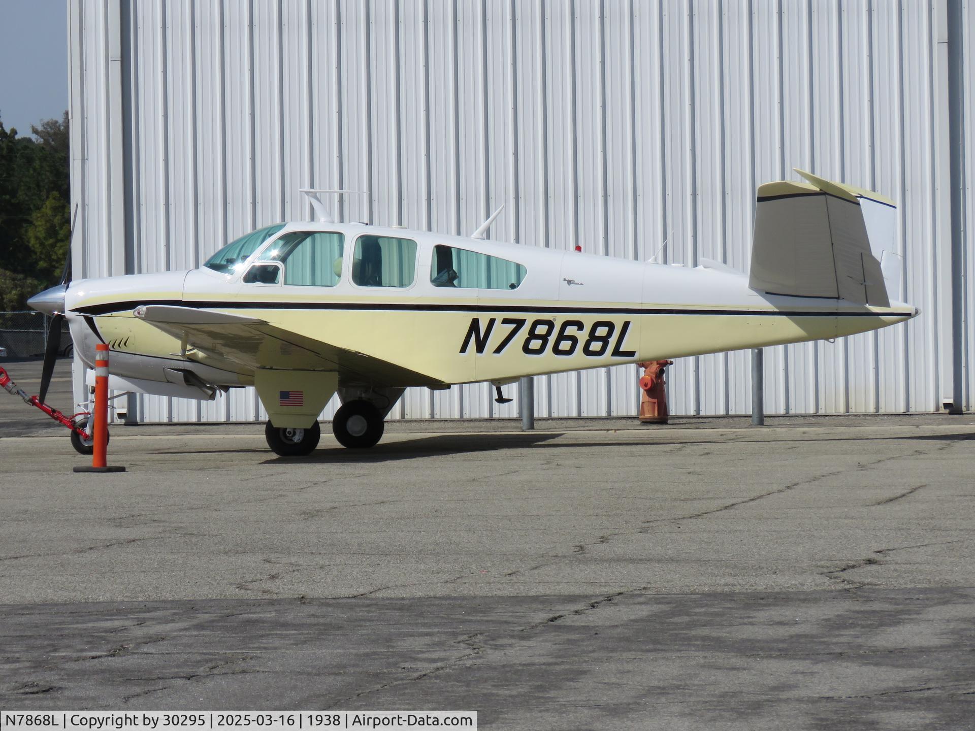 N7868L, 1966 Beech V35 Bonanza C/N D-8292, Parked