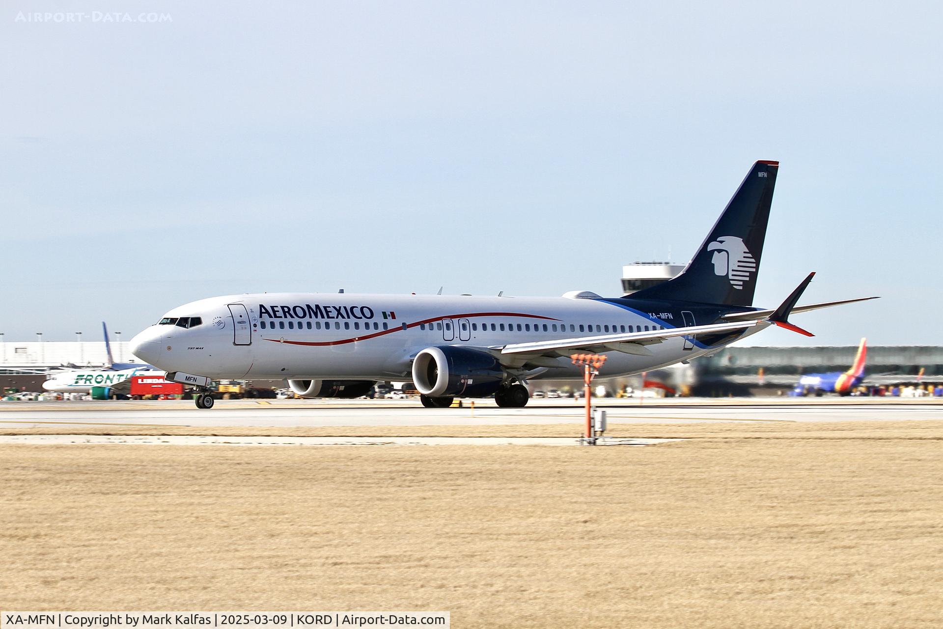 XA-MFN, 2022 Boeing 737-8 MAx C/N 60714, B38M AeroMexico BOEING 737-8 MAX XA-MFN AMX687 ORD-MMX
