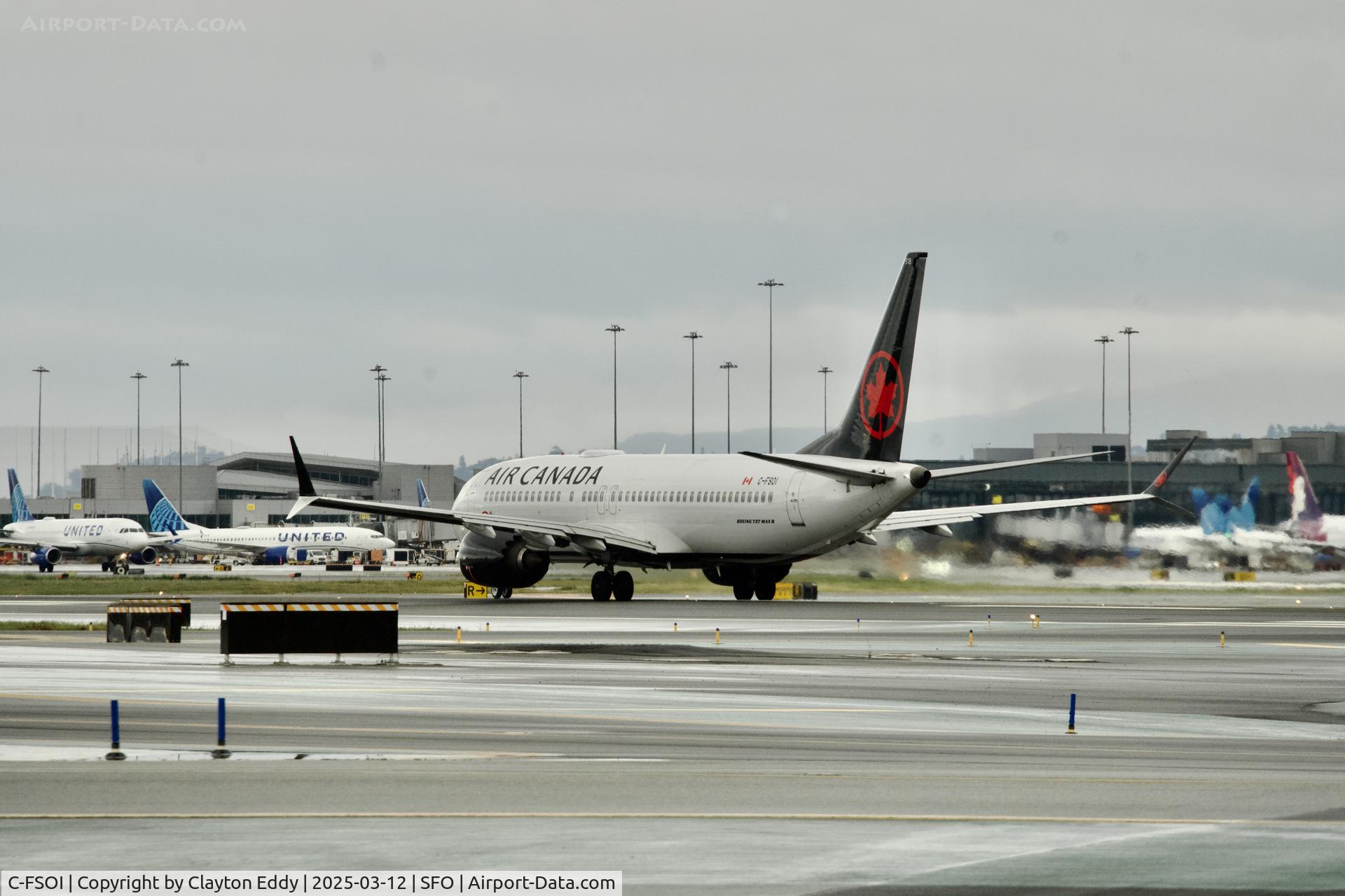 C-FSOI, 2018 Boeing 737 MAX 8 C/N 61223, Departing runway 10 SFO 2025