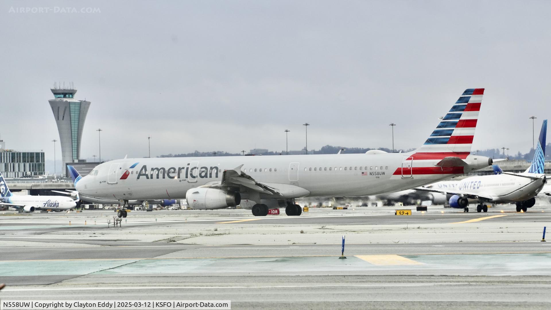 N558UW, 2012 Airbus A321-231 C/N 5282, Departing runway 10 SFO 2025