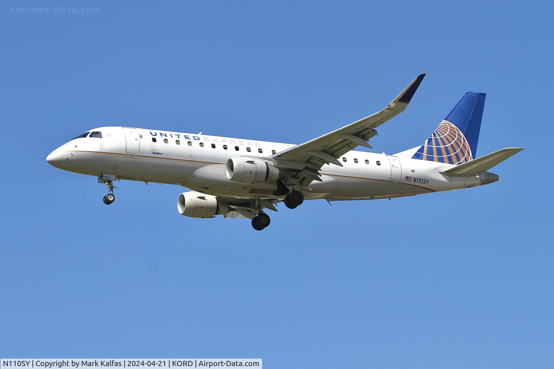 N110SY, 2014 Embraer 175LR (ERJ-170-200LR) C/N 17000405, E75L SkyWest/United Express Embraer 175LR (ERJ-170-200LR) N110SY