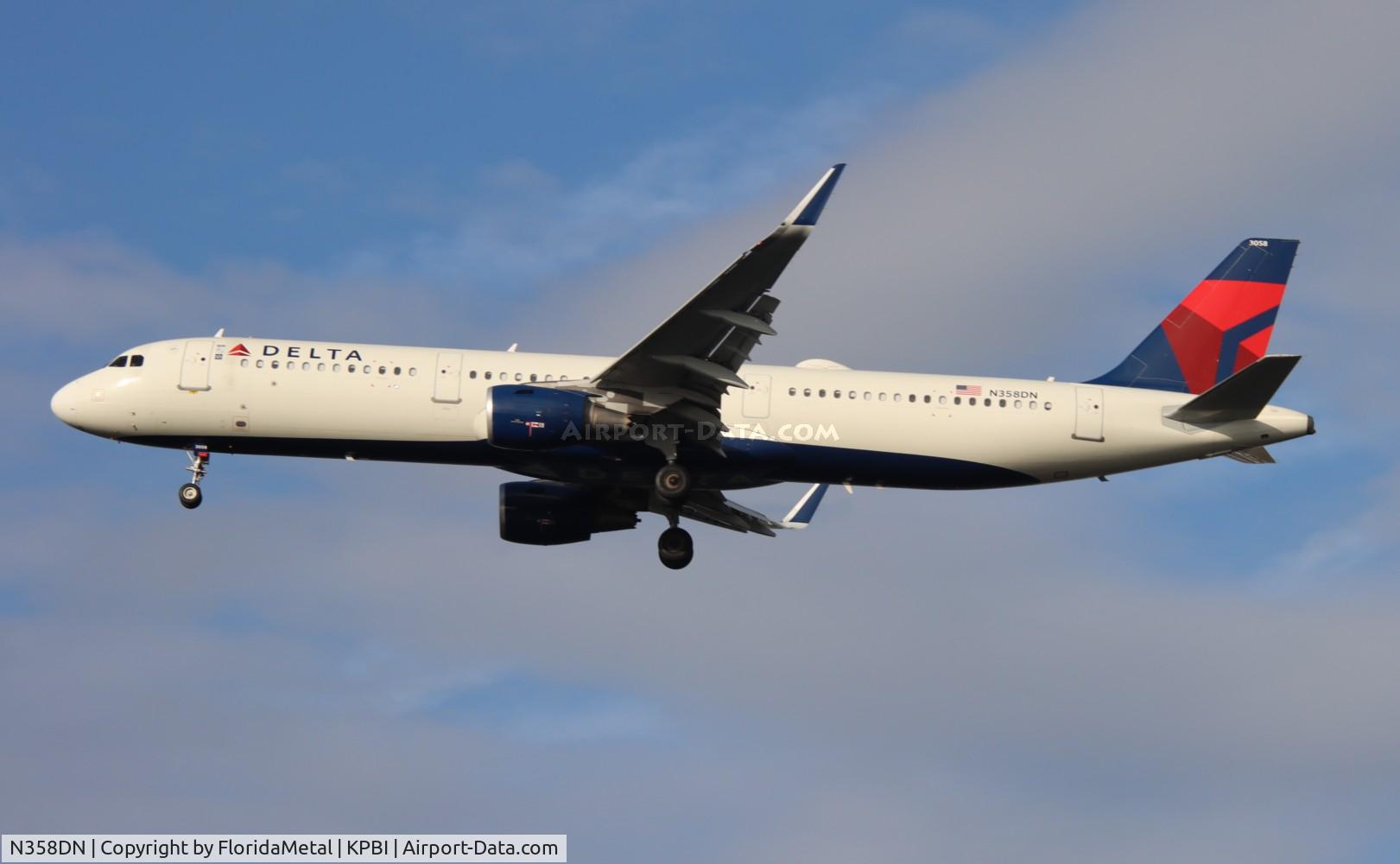 N358DN, 2018 Airbus A321-211 C/N 8316, DAL A321 zx atl-pbi